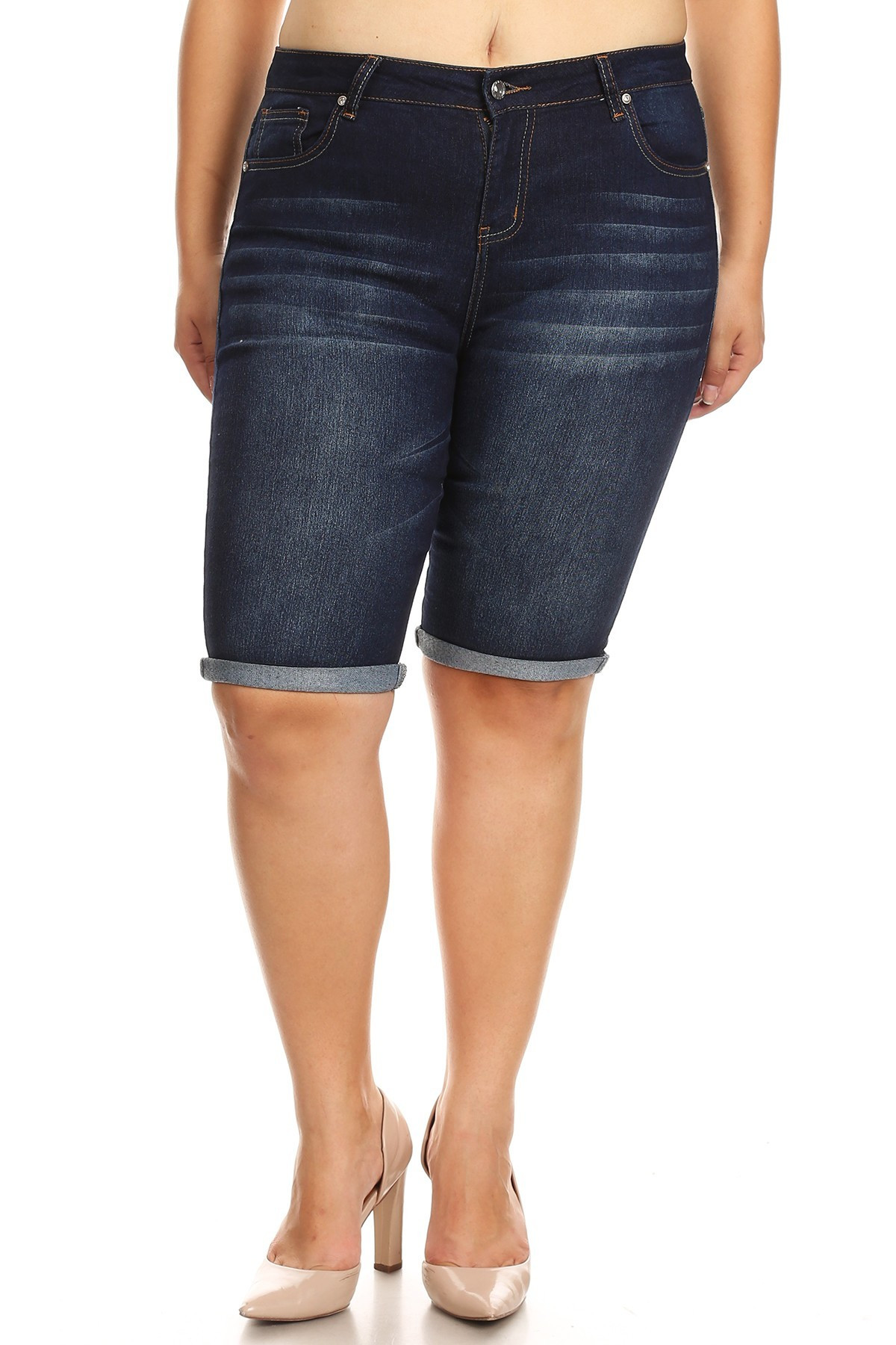 Denim Bermuda Plus Size