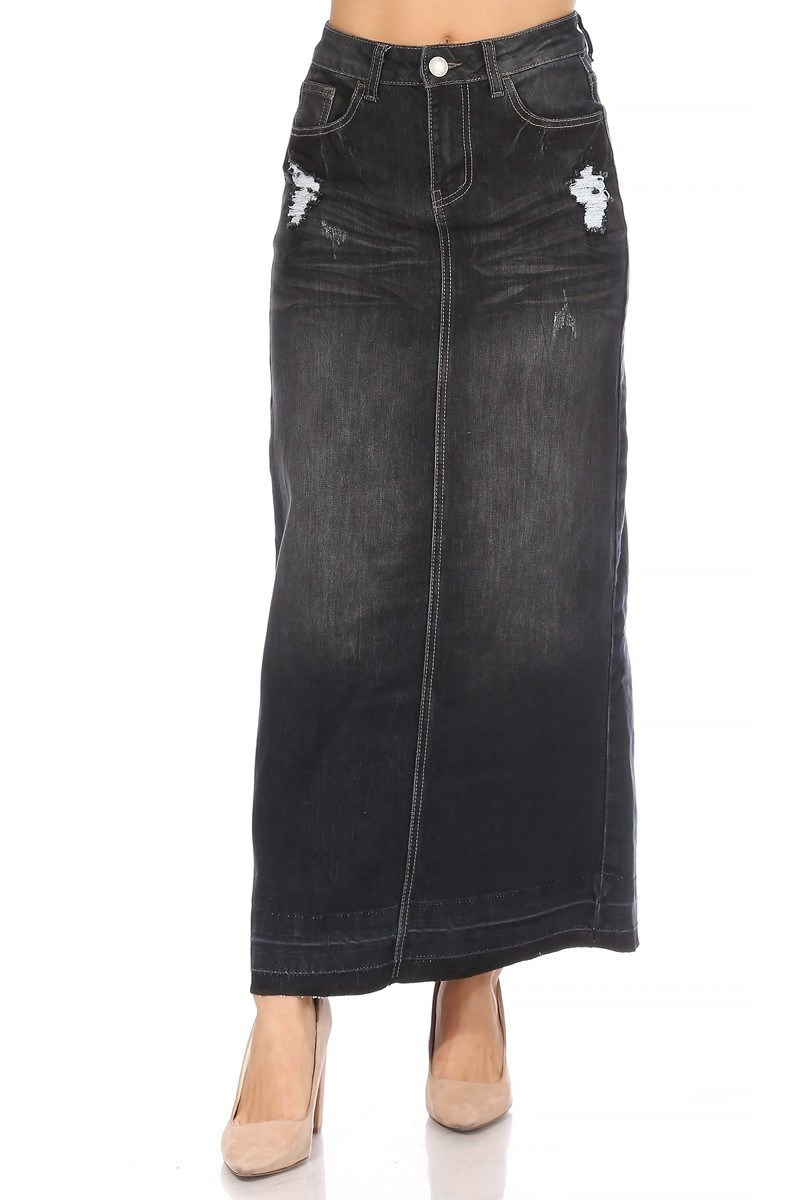 Denim Long Skirt