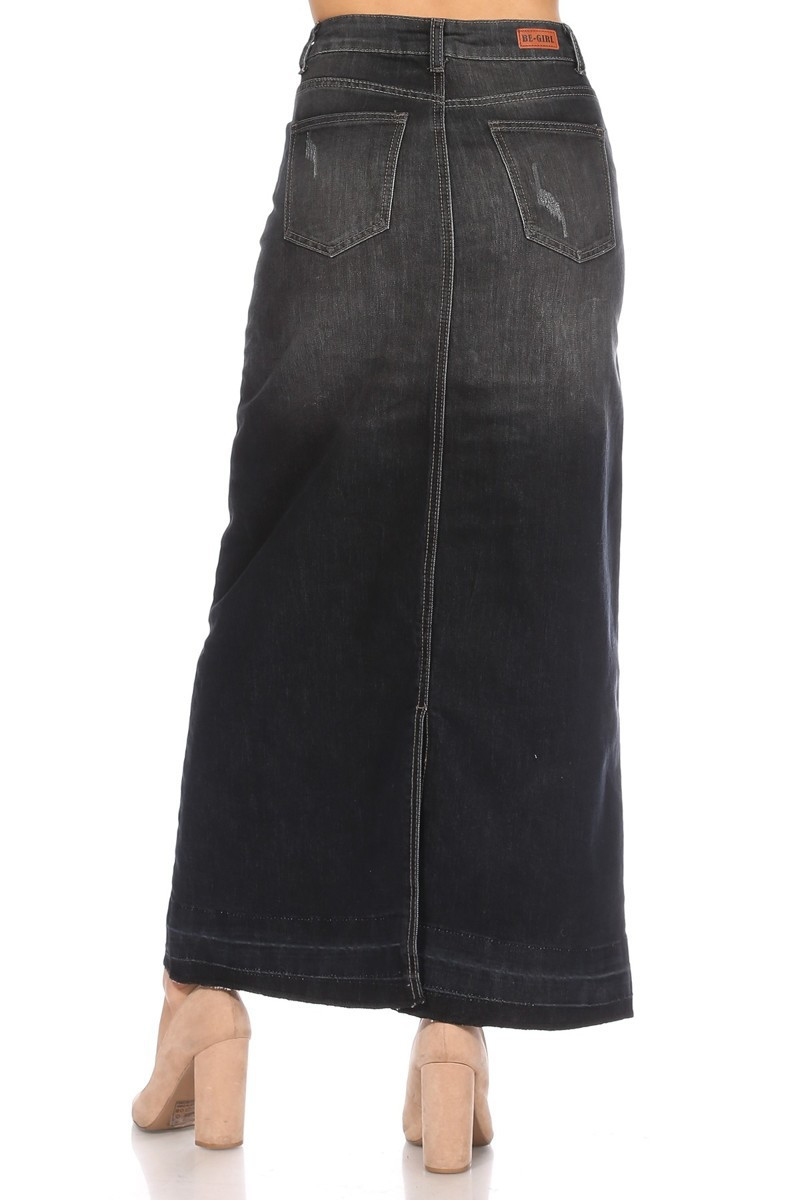 Denim Long Skirt