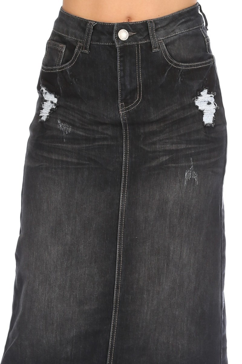 Denim Long Skirt