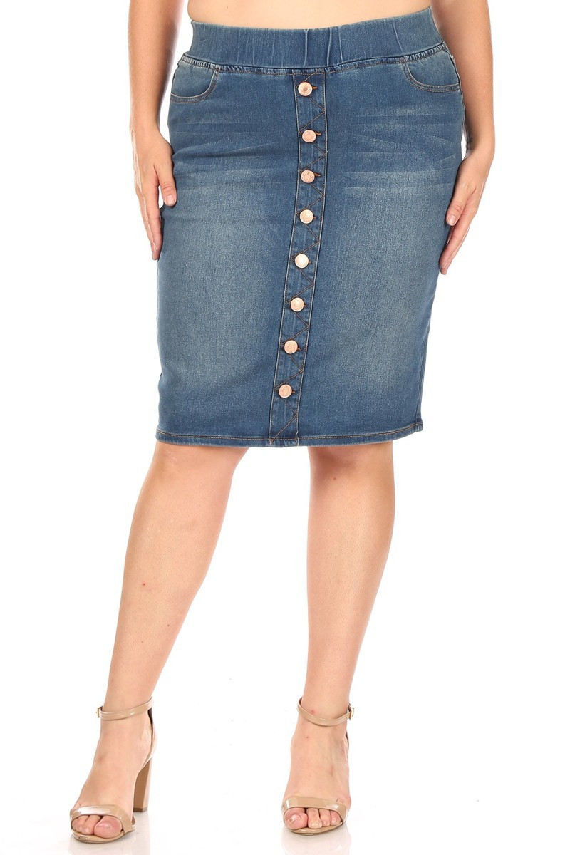 Denim Skirt Plus Size