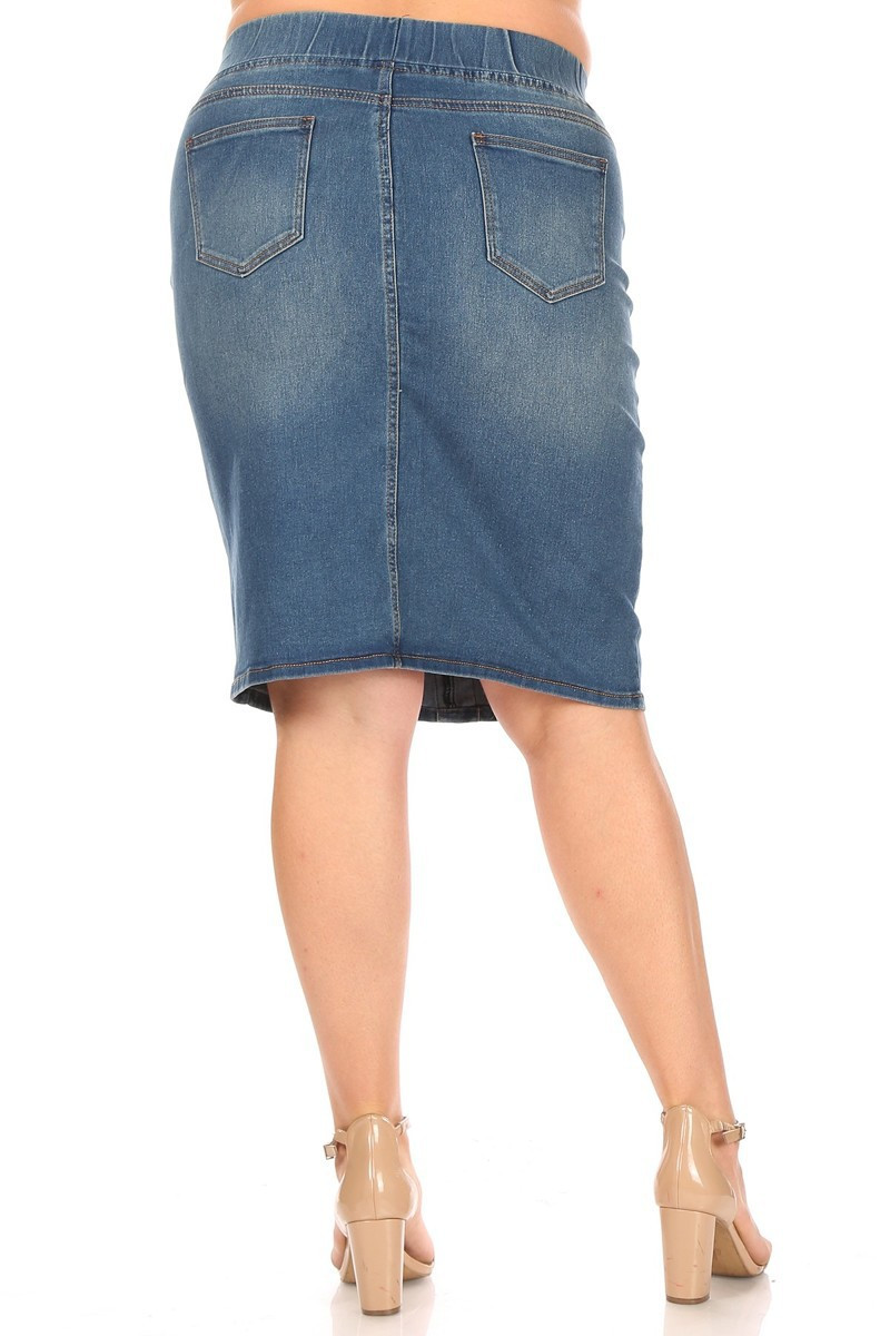 Denim Skirt Plus Size
