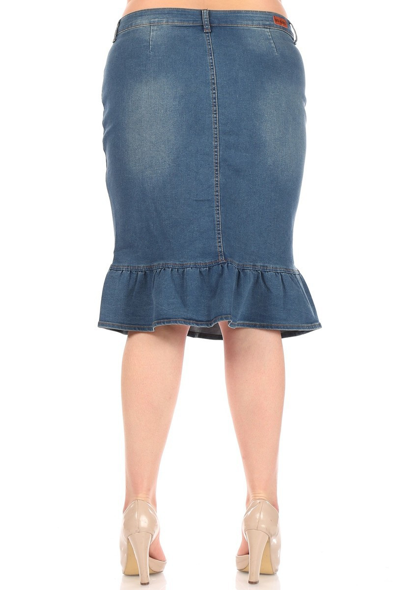 Denim Skirt Plus Size