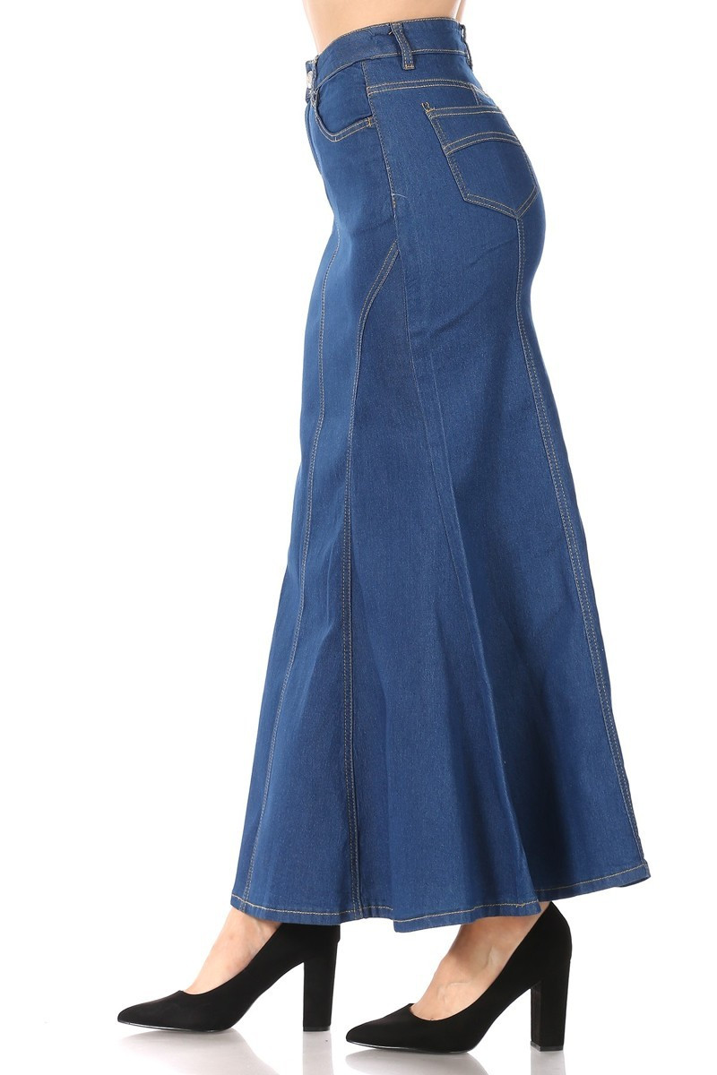 Denim Long Skirt