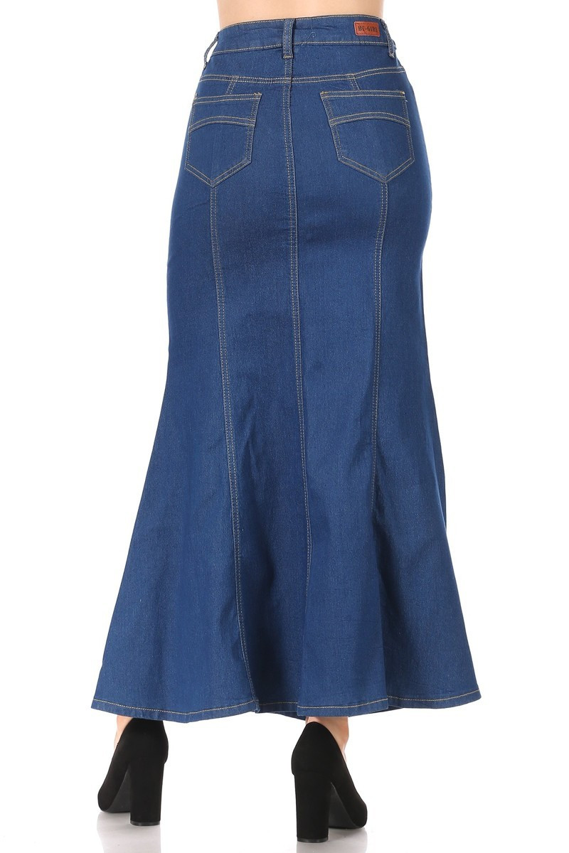 Denim Long Skirt