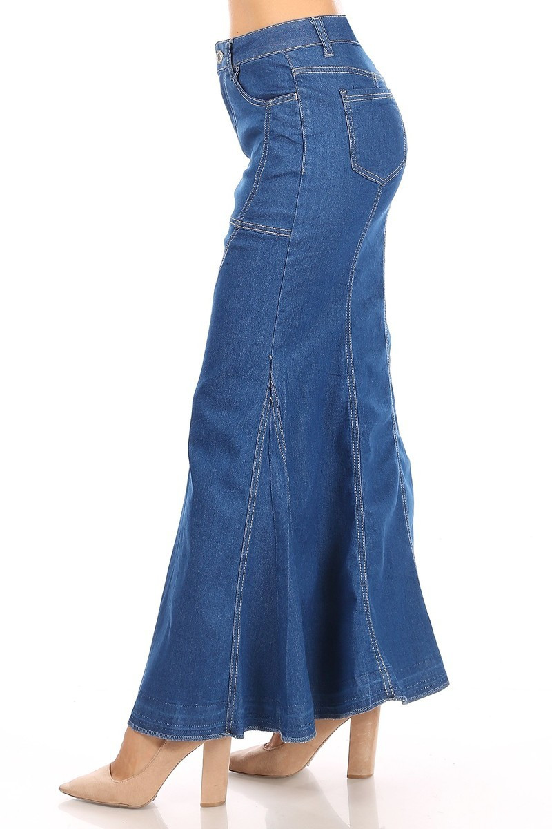 Denim Long Skirt