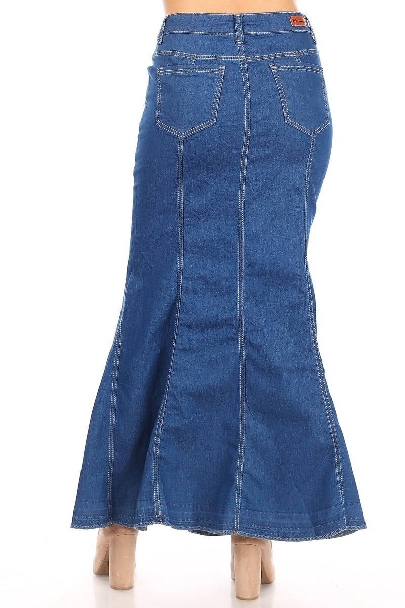 Denim Long Skirt