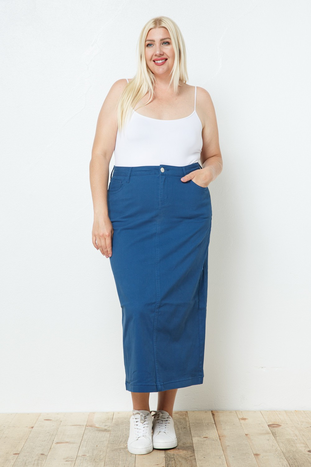 Denim Long Skirt Plus Size