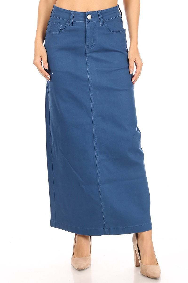 Denim Long Skirt