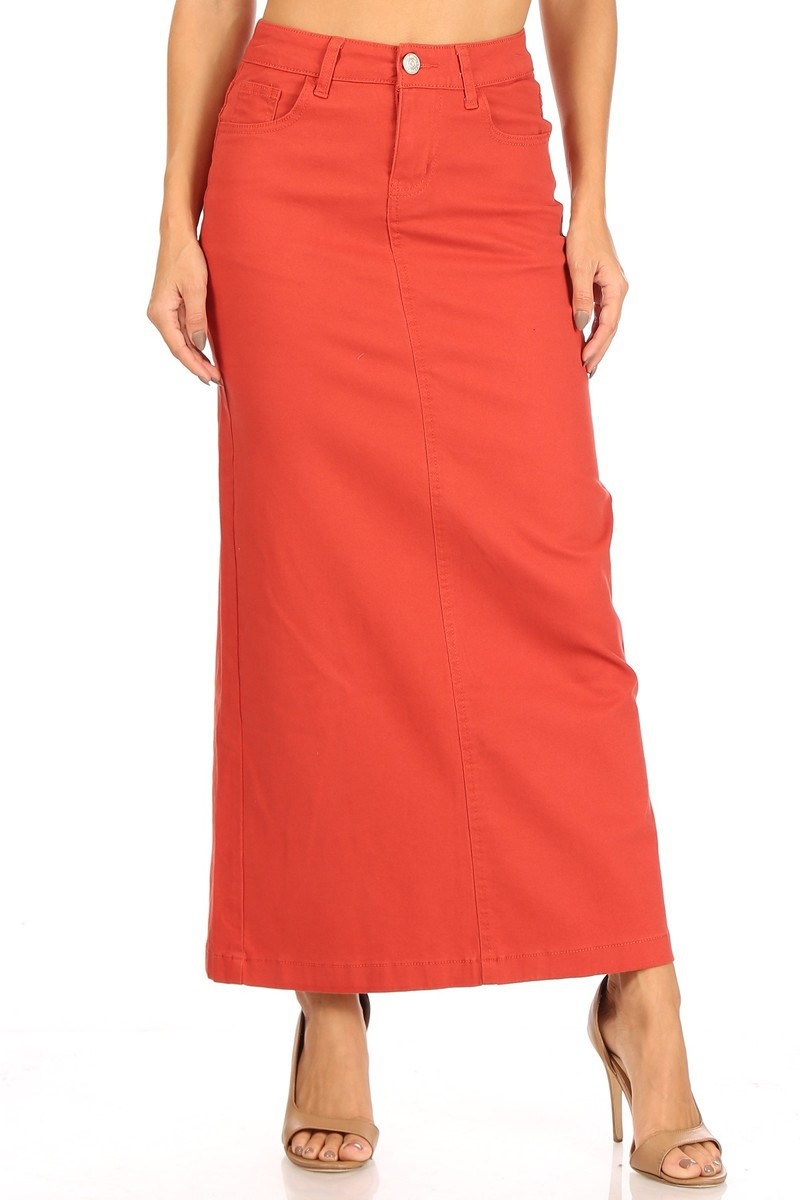 Denim Long Skirt