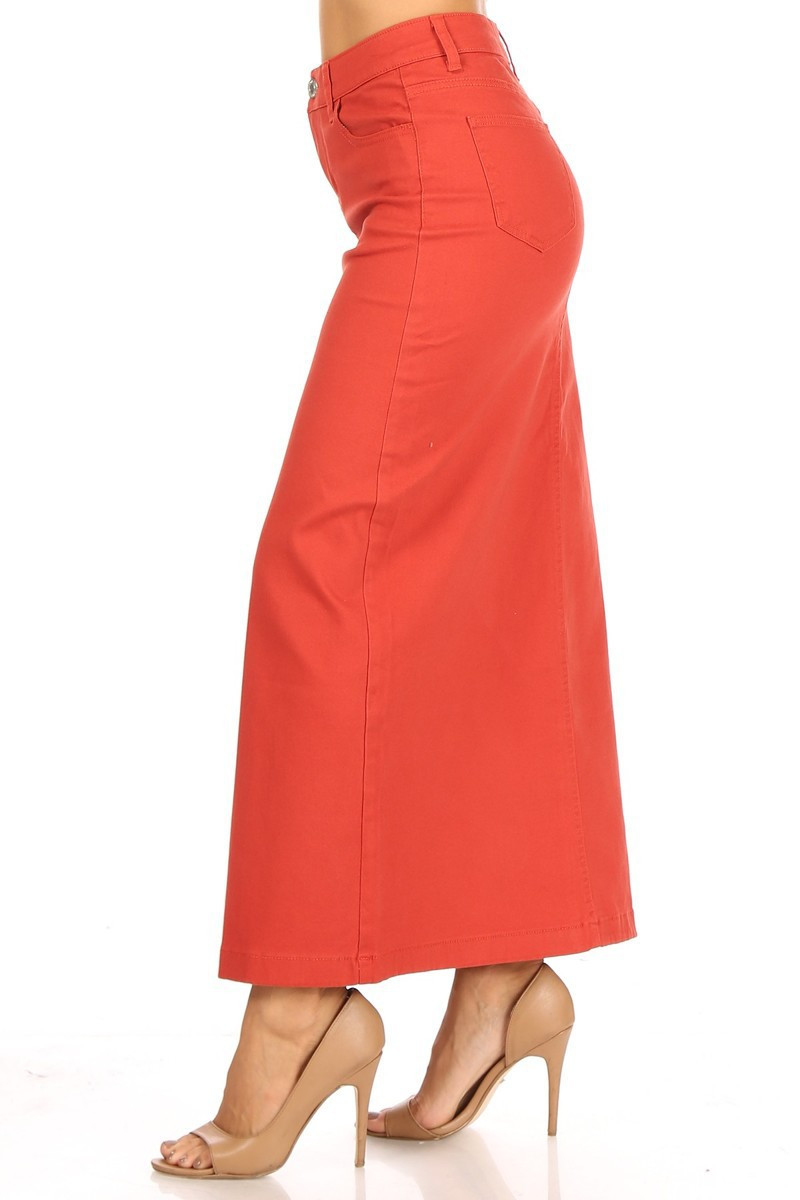 Denim Long Skirt