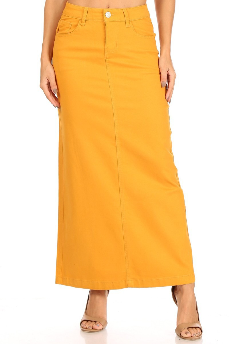 Denim Long Skirt