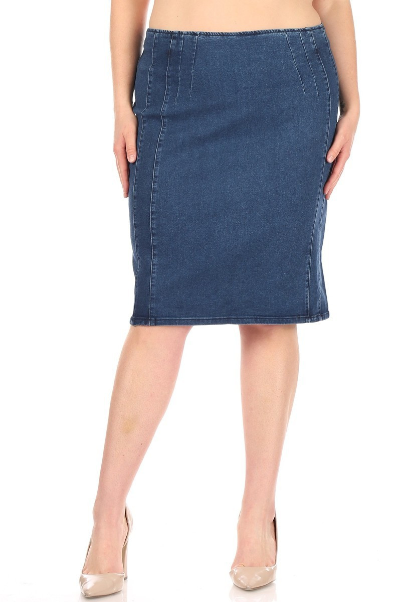 Denim Skirt Plus Size