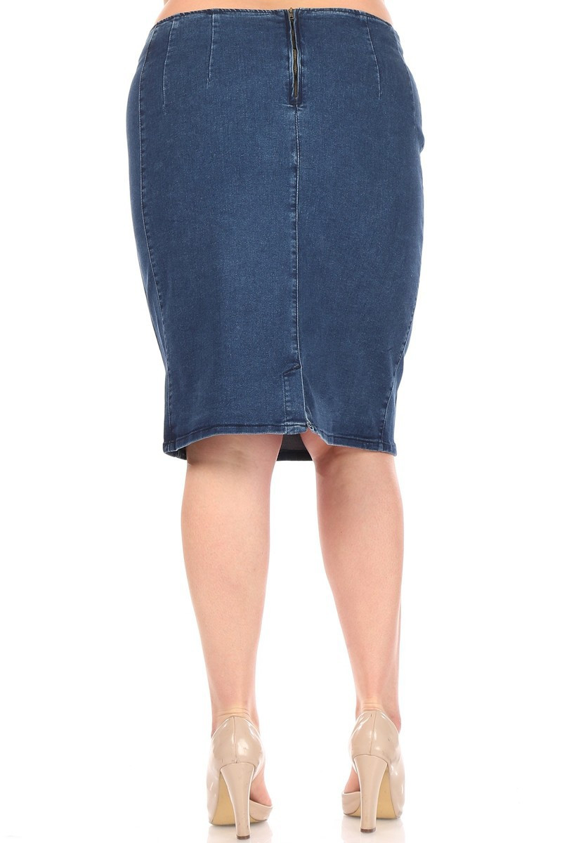Denim Skirt Plus Size