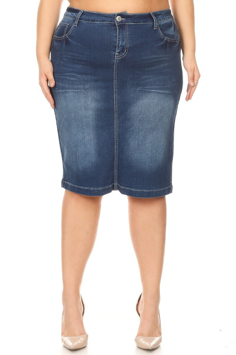 Denim Skirt Plus Size