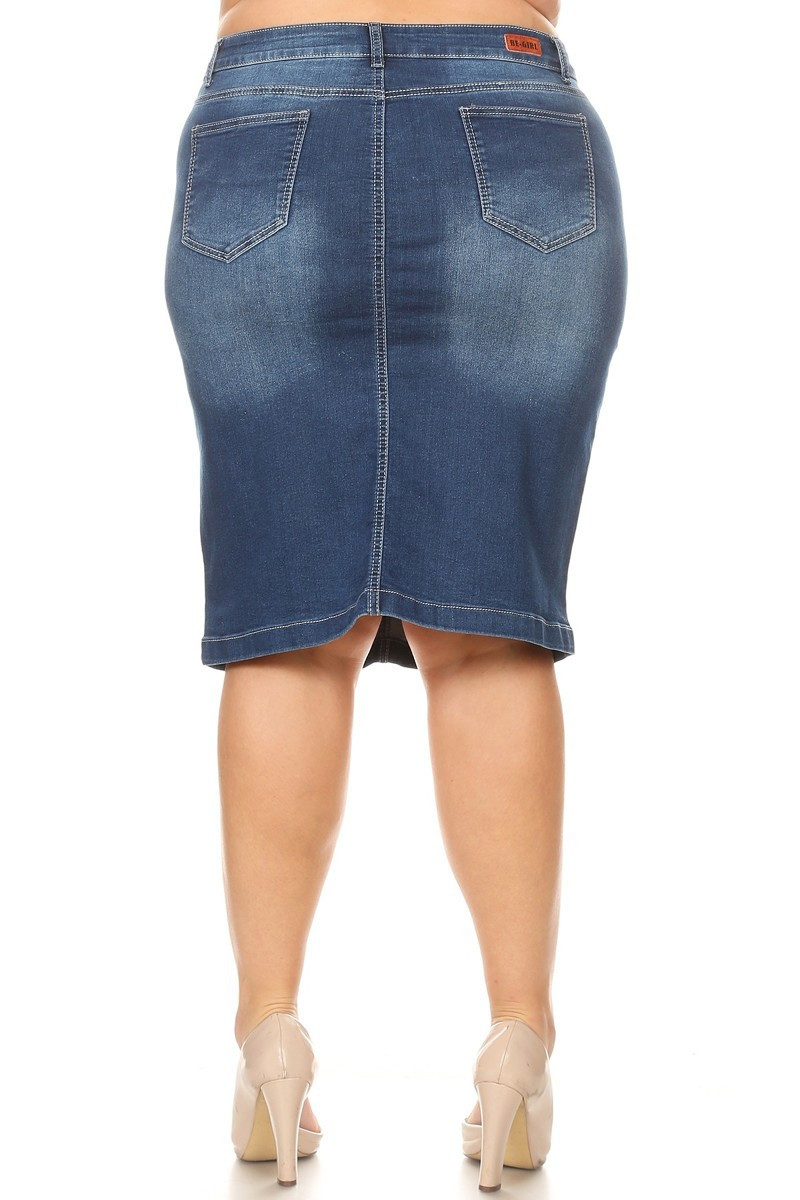 Denim Skirt Plus Size