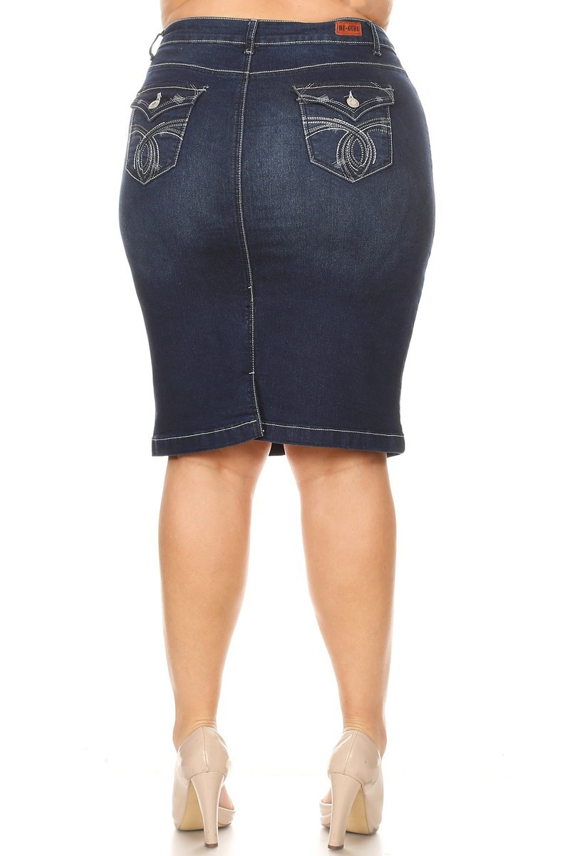 Denim Skirt Plus Size