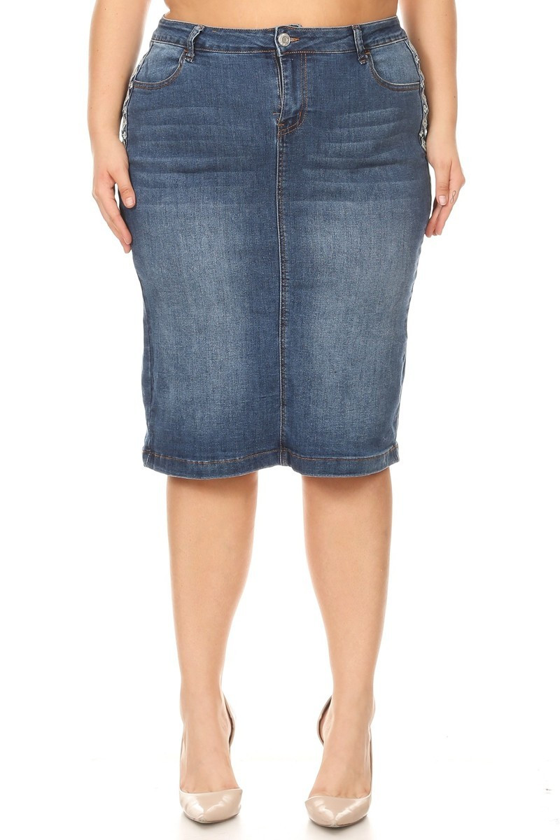 Denim Skirt Plus Size