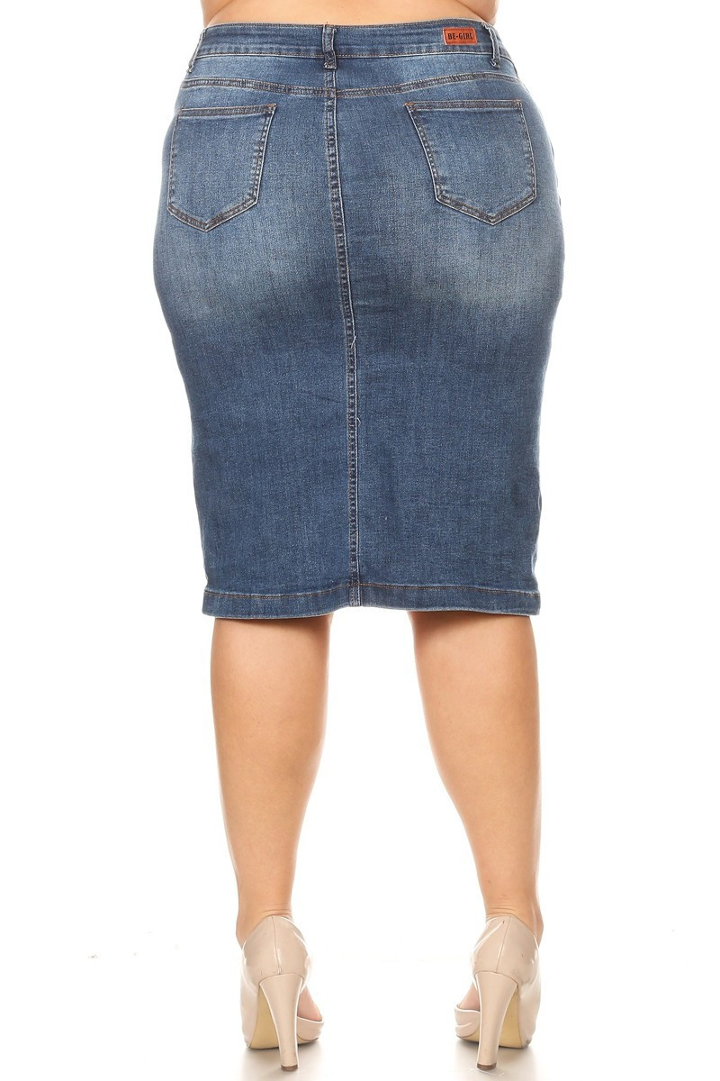 Denim Skirt Plus Size