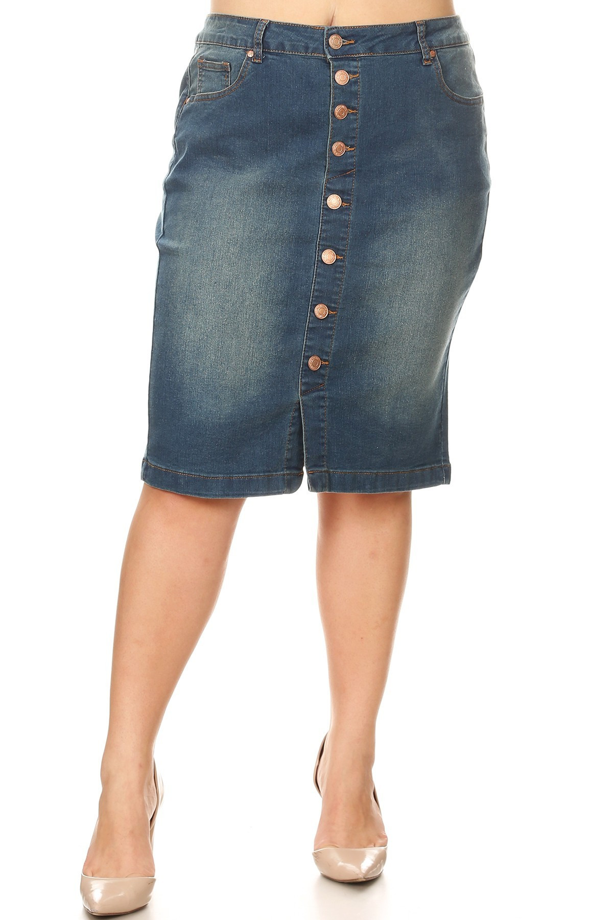 Denim Skirt Plus Size