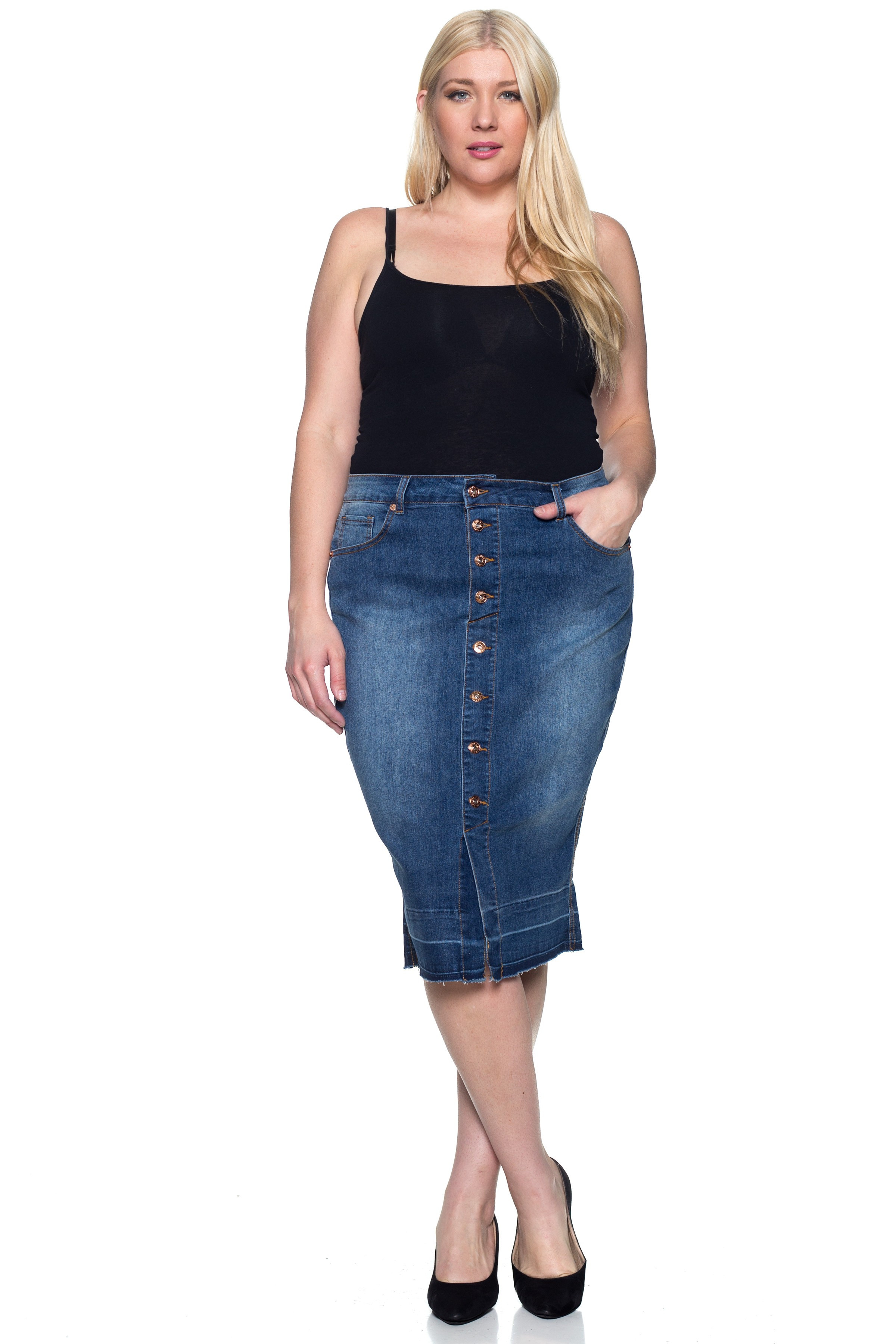 Denim Skirt Plus Size