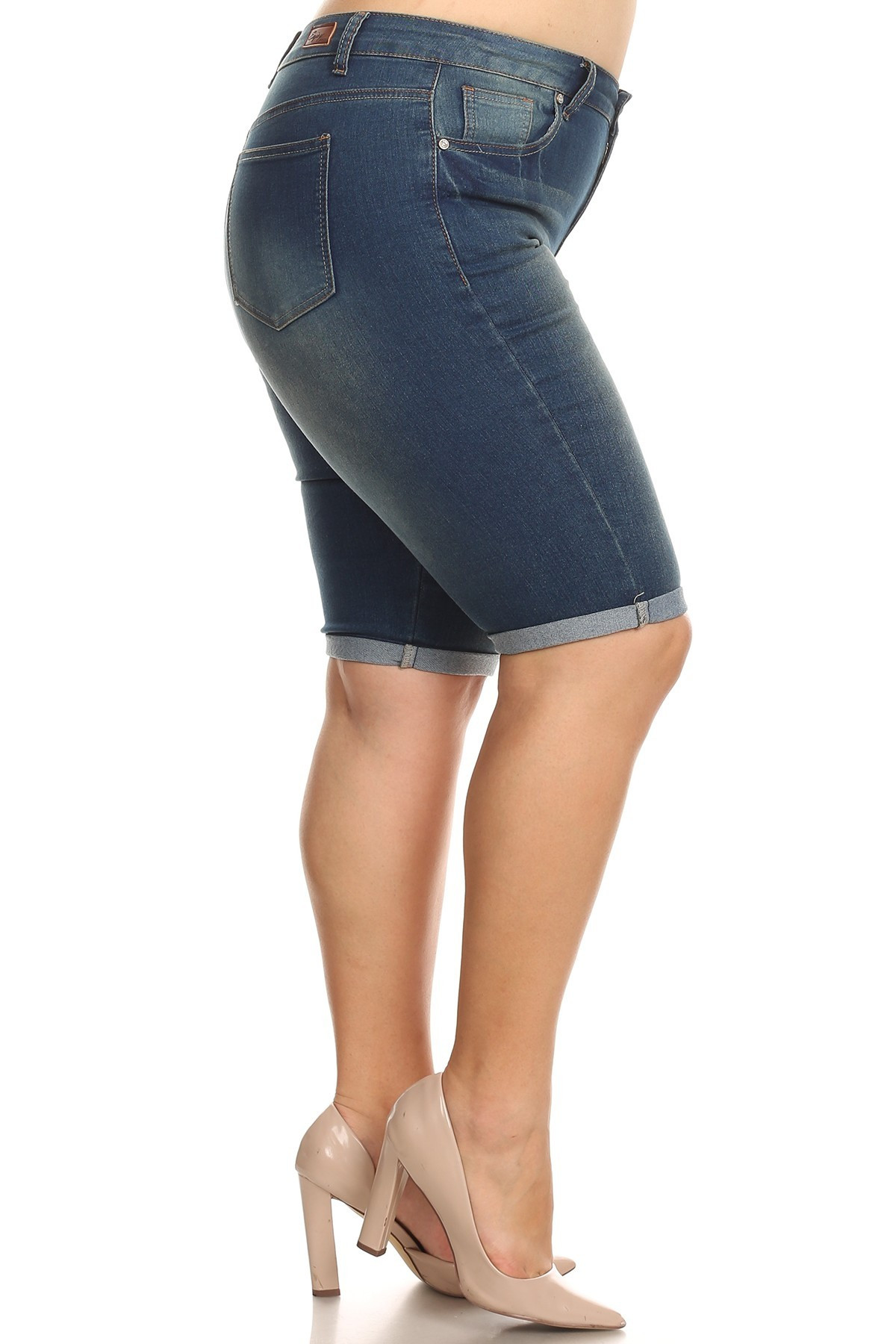 Denim Bermuda Plus Size