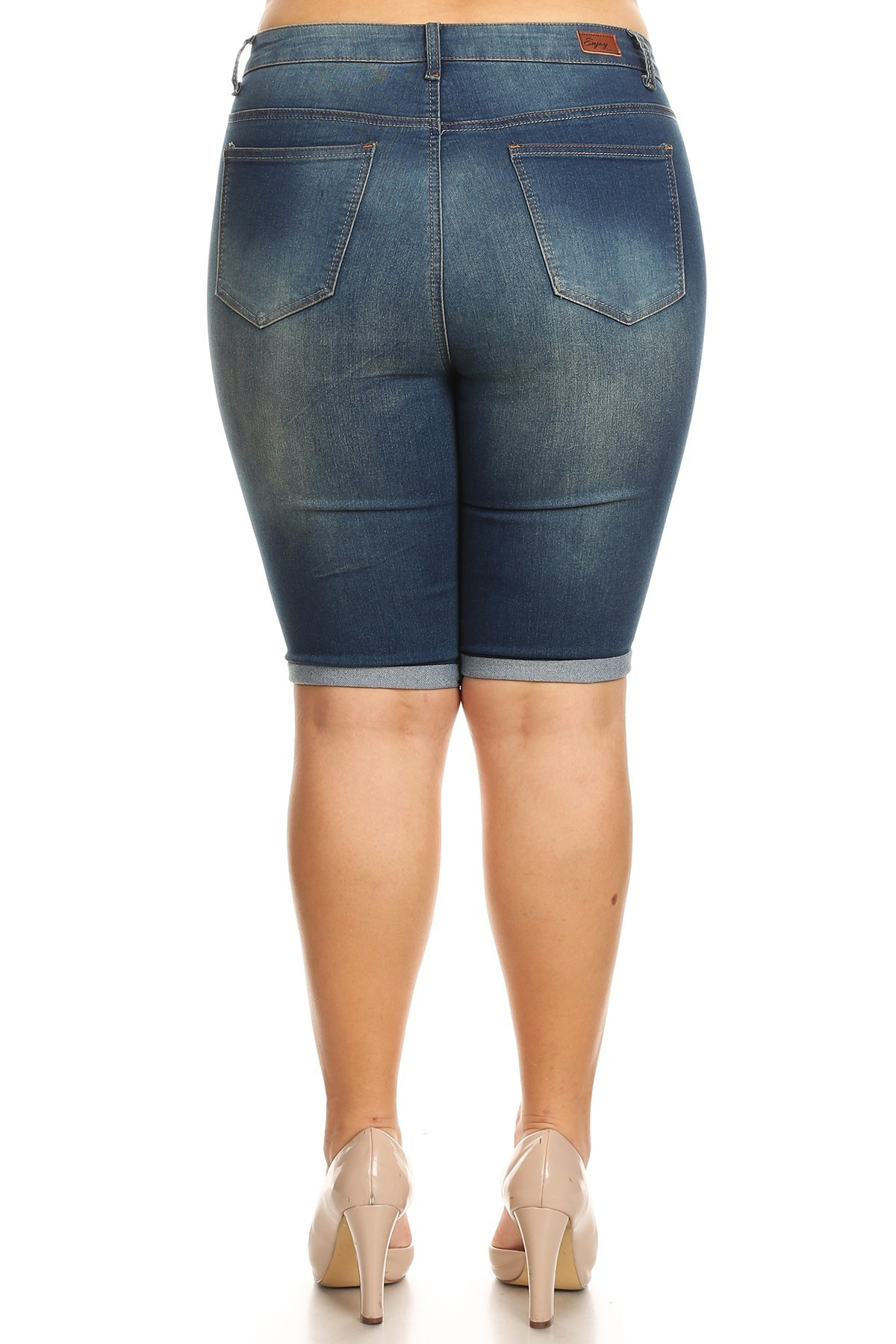 Denim Bermuda Plus Size