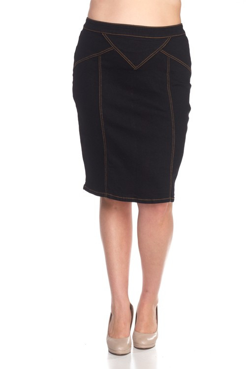 Denim Skirt Plus Size