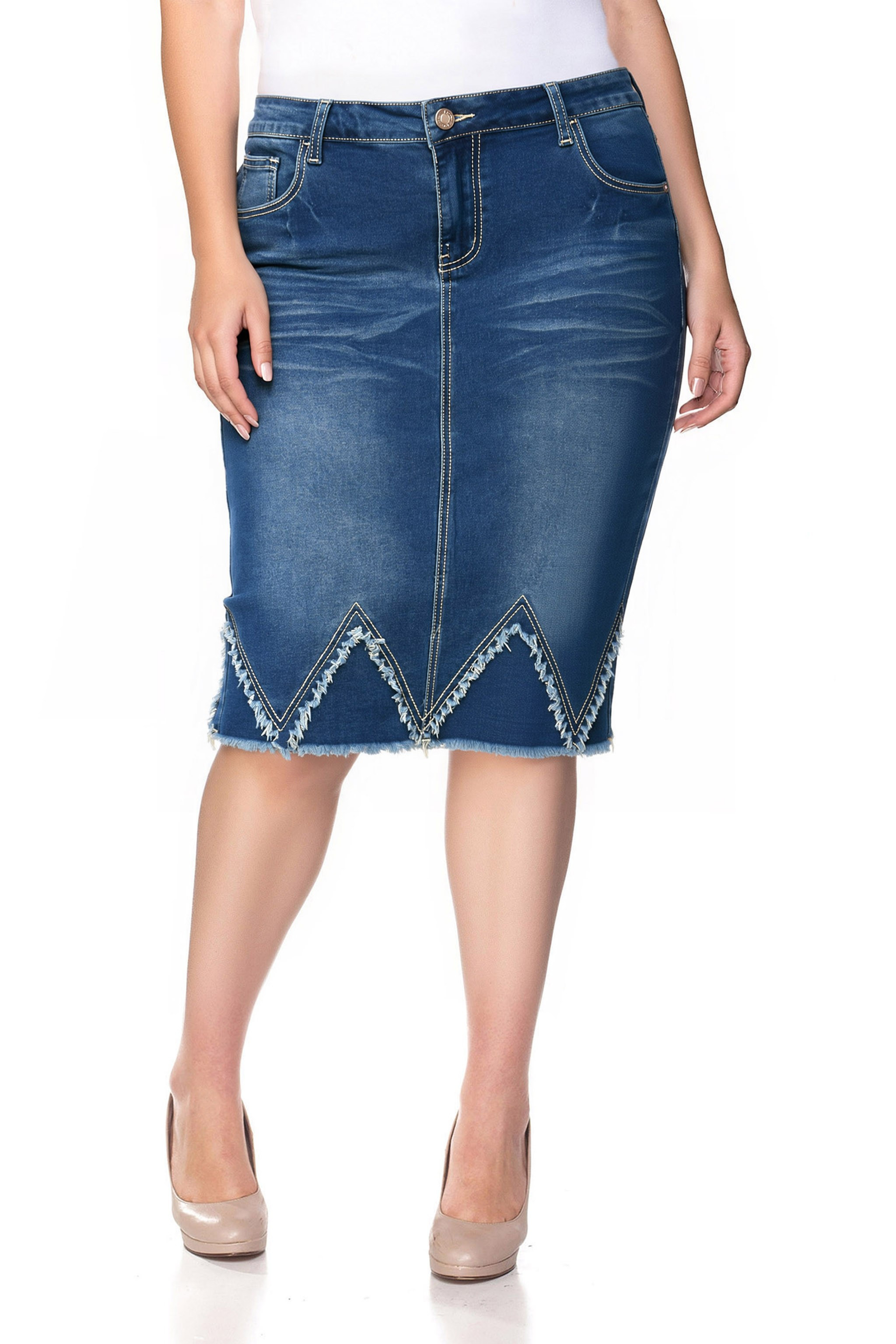Denim Skirt Plus Size