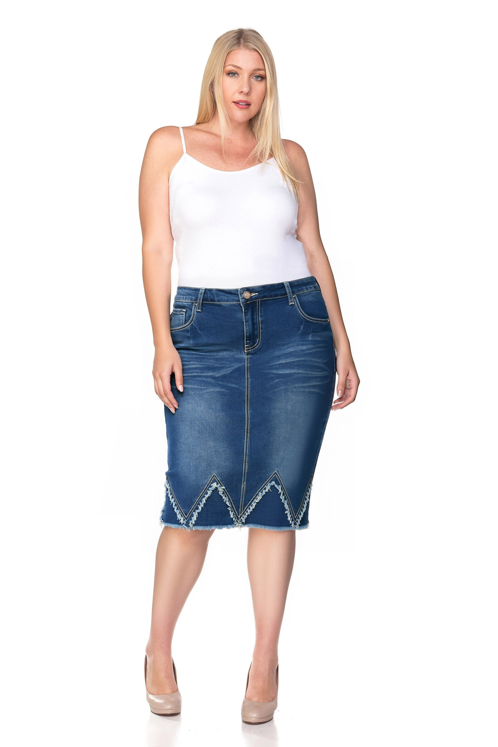Denim Skirt Plus Size