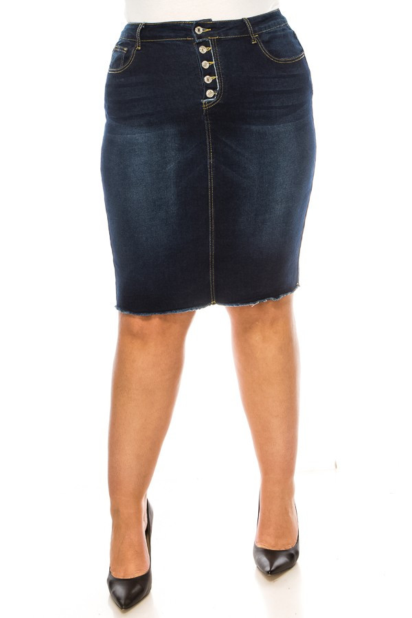 Denim Skirt Plus Size