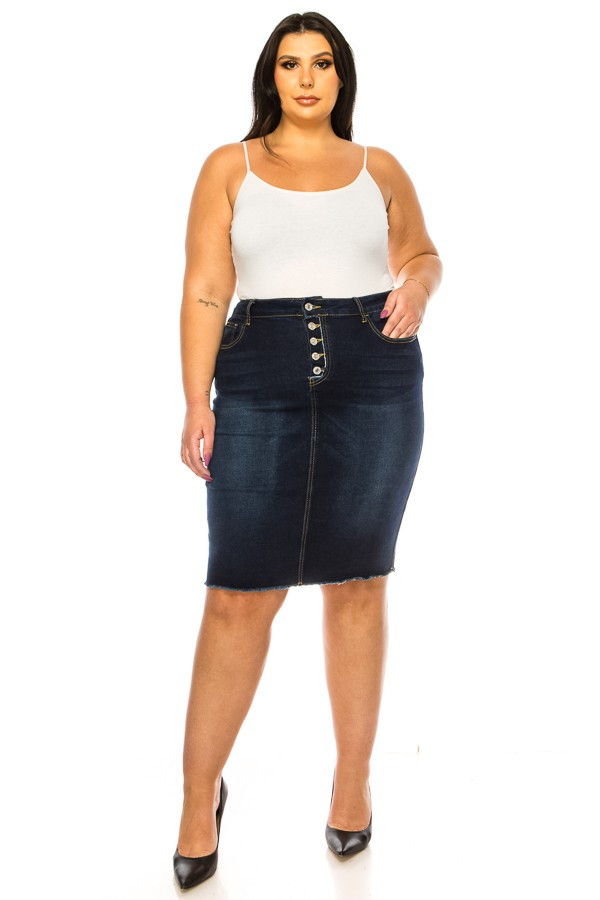 Denim Skirt Plus Size