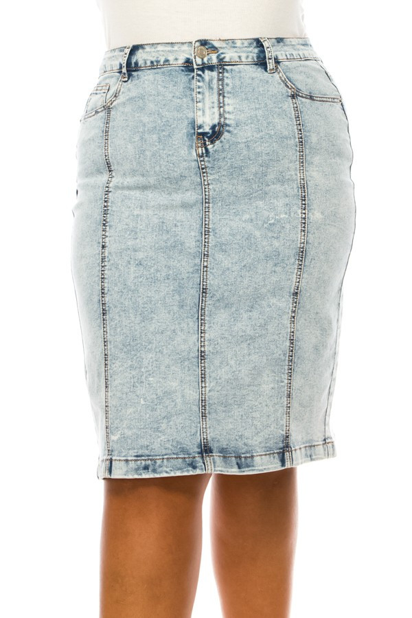 Denim Skirt Plus Size
