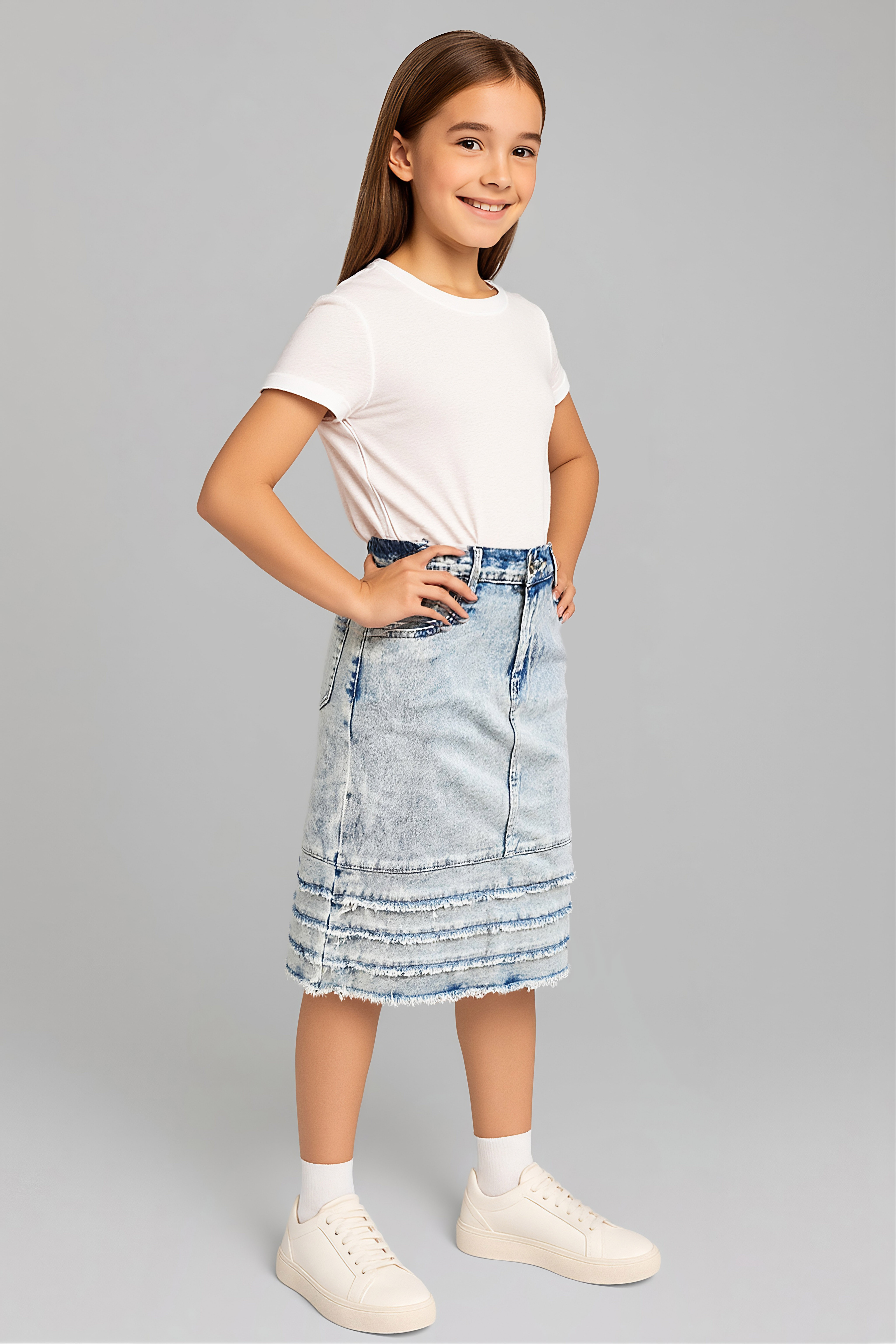 Girls Denim Skirt
