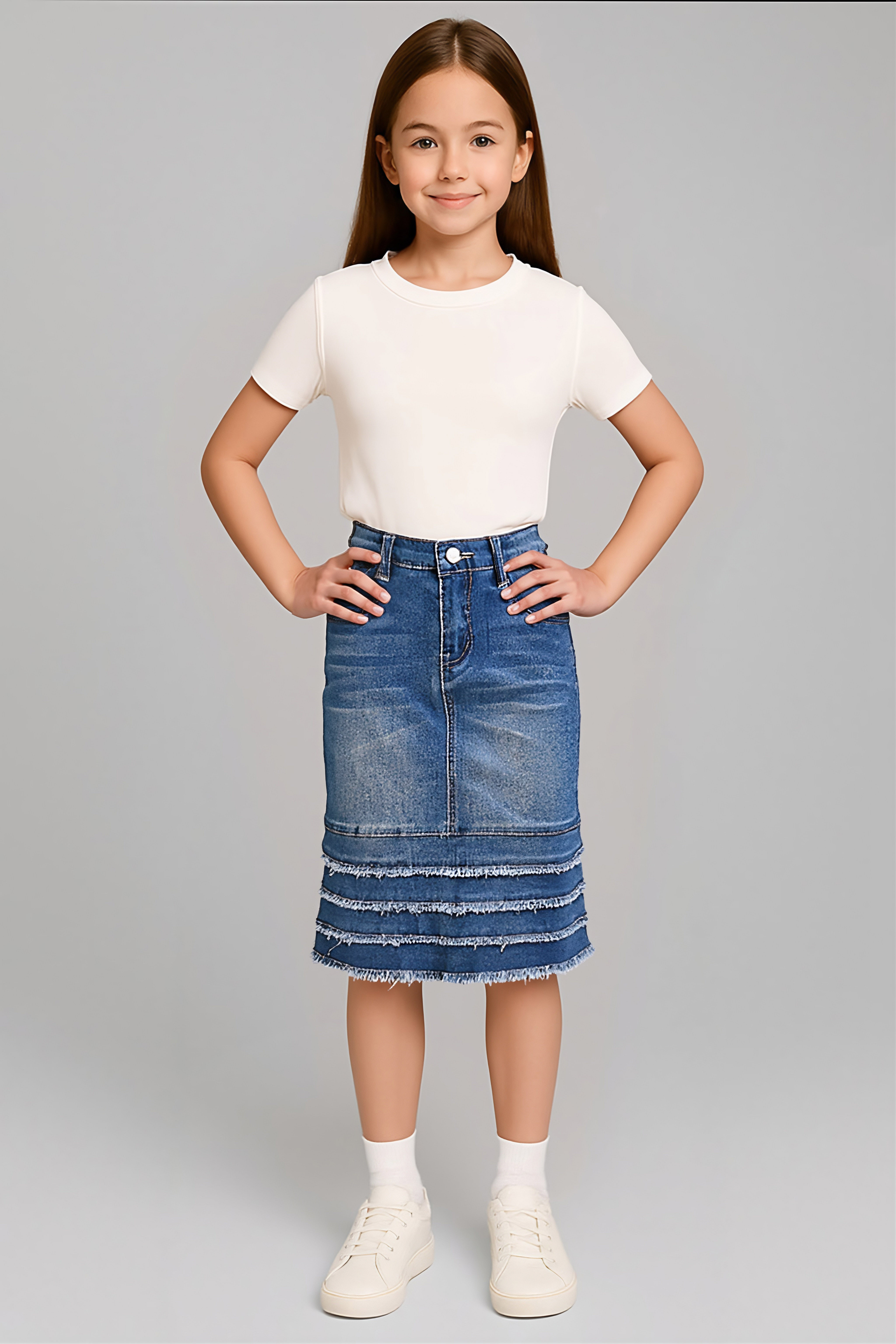 Girls Denim Skirt