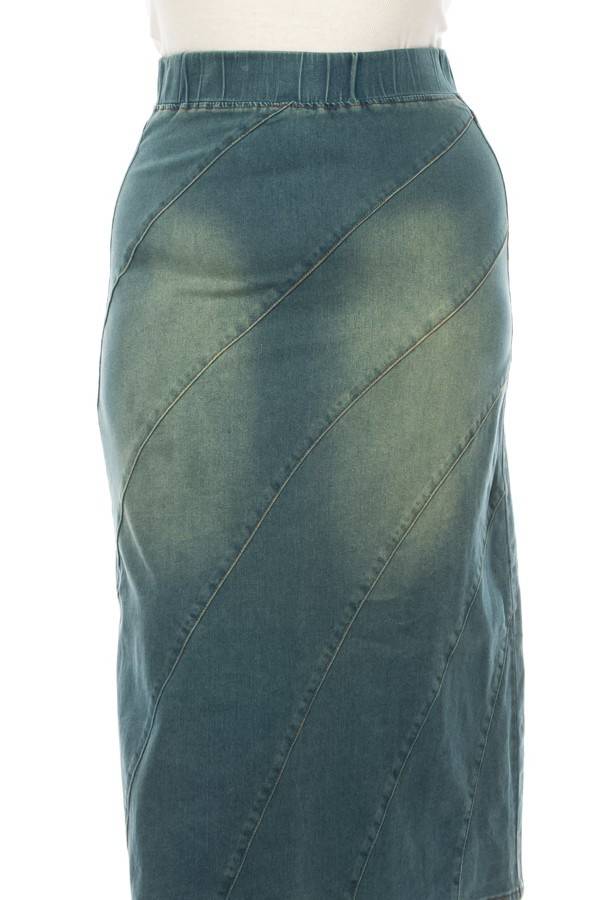 Denim Long Skirt Plus Size