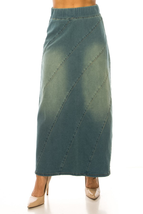 Denim Long Skirt