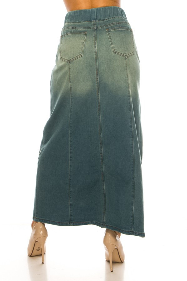 Denim Long Skirt