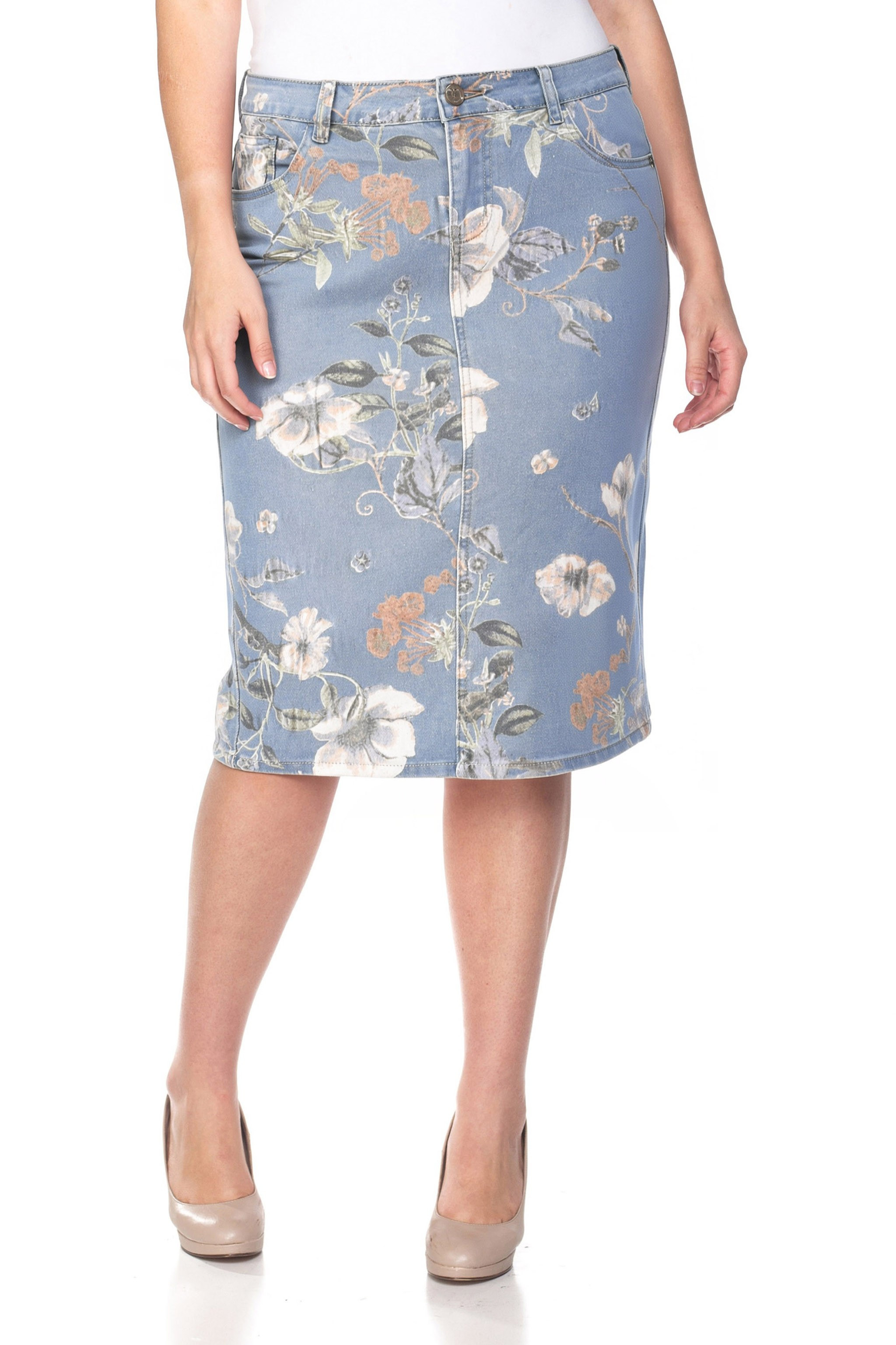 Denim Skirt Plus Size