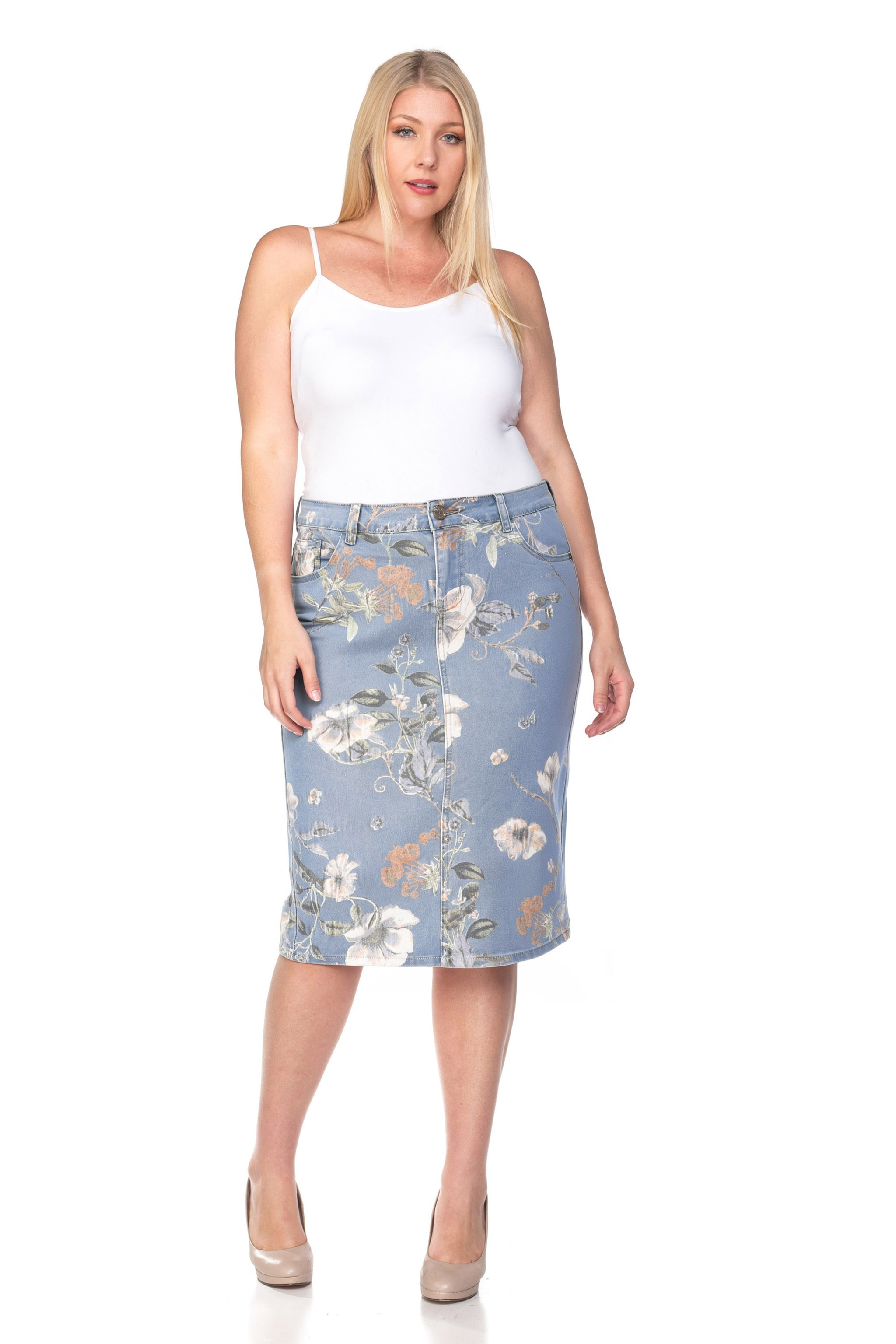 Denim Skirt Plus Size