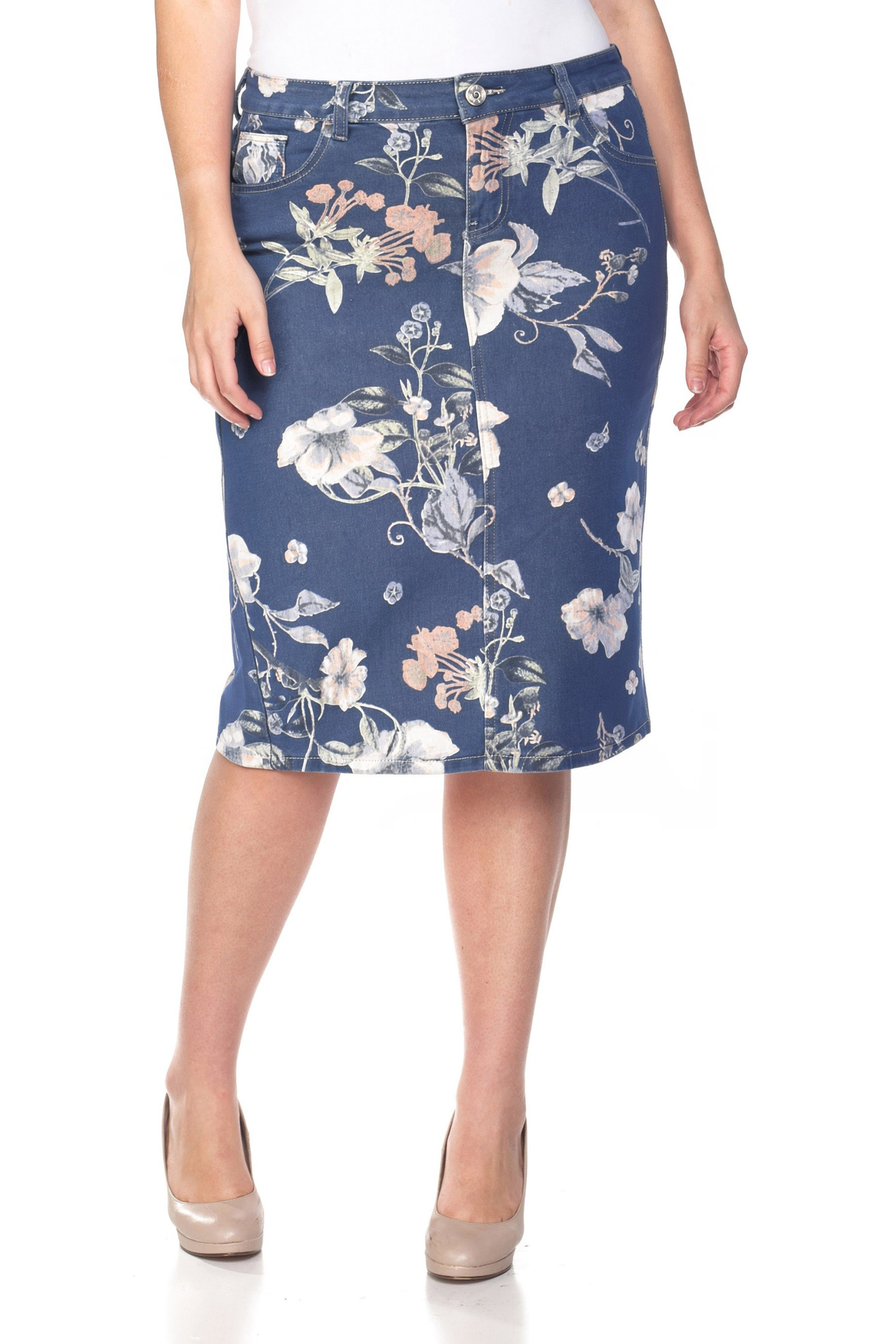 Denim Skirt Plus Size