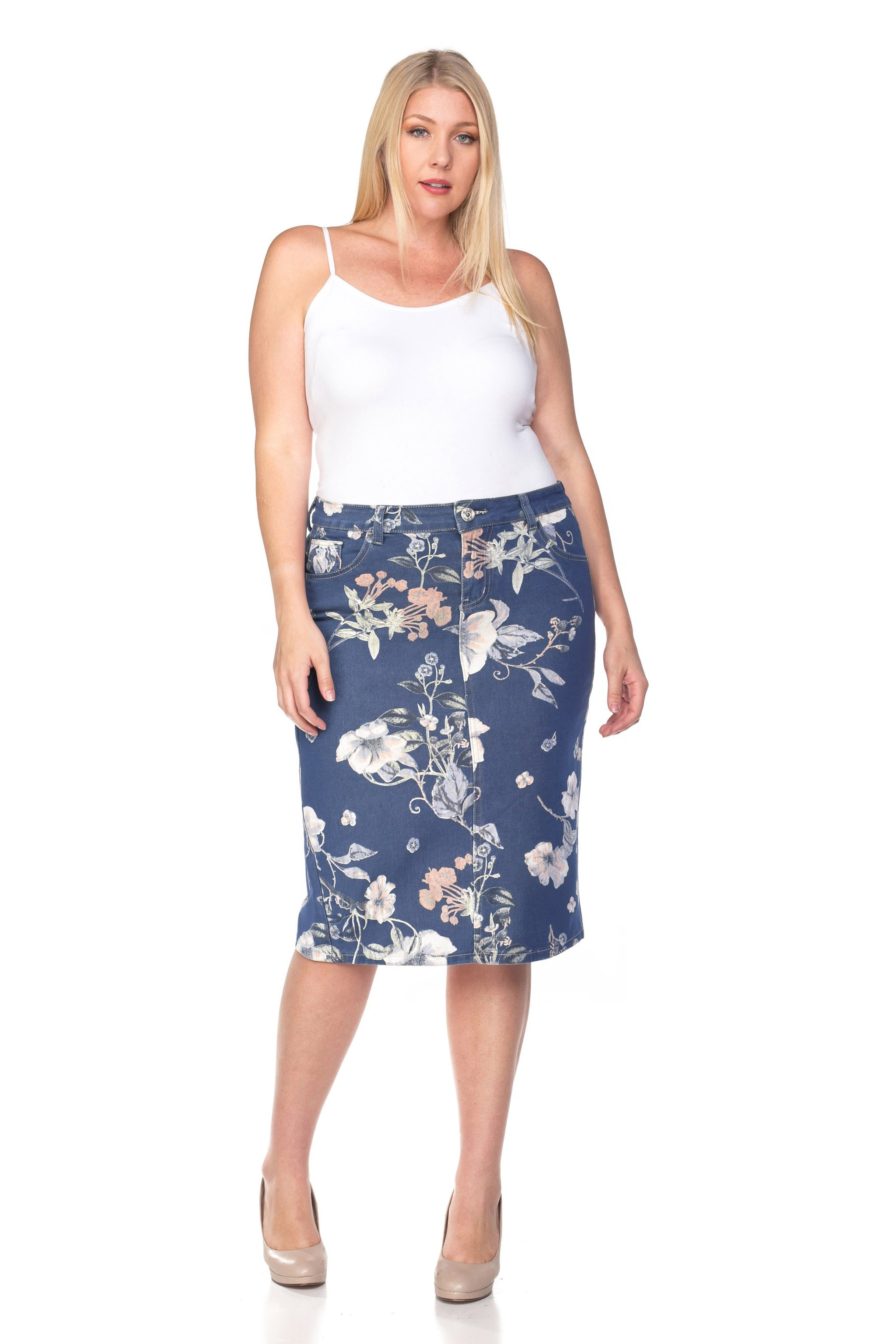 Denim Skirt Plus Size