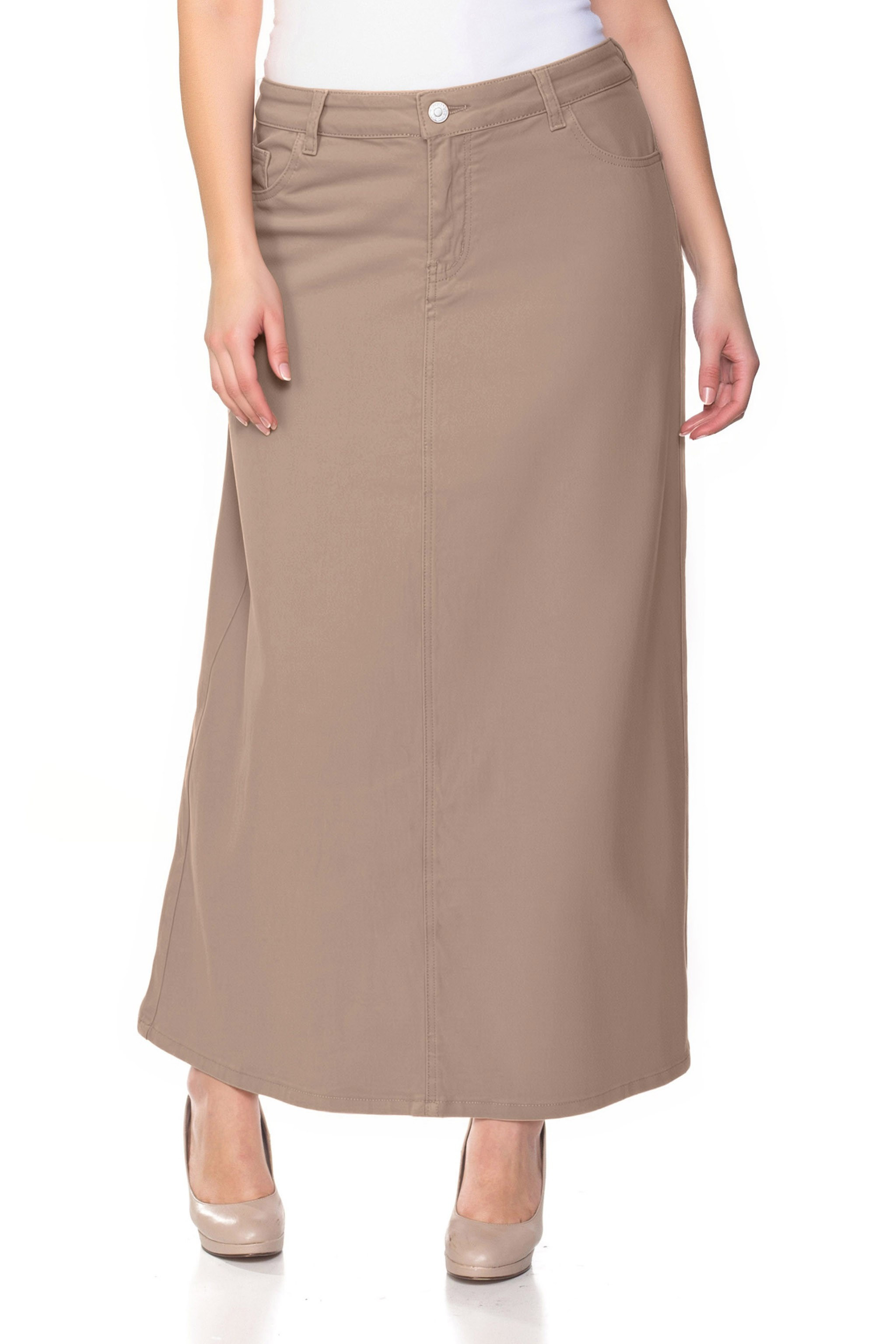 Denim Long Skirt Plus Size