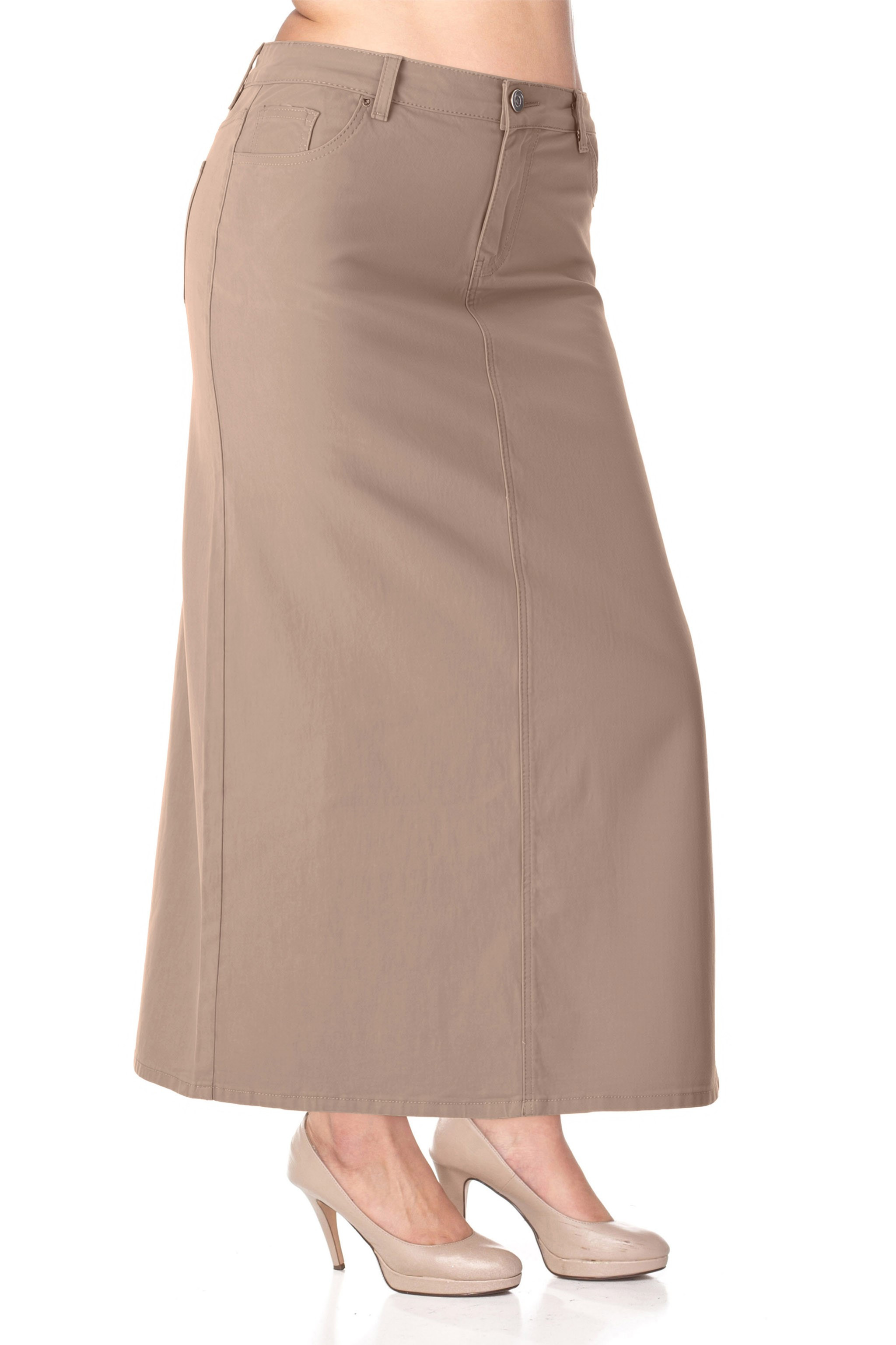 Denim Long Skirt Plus Size