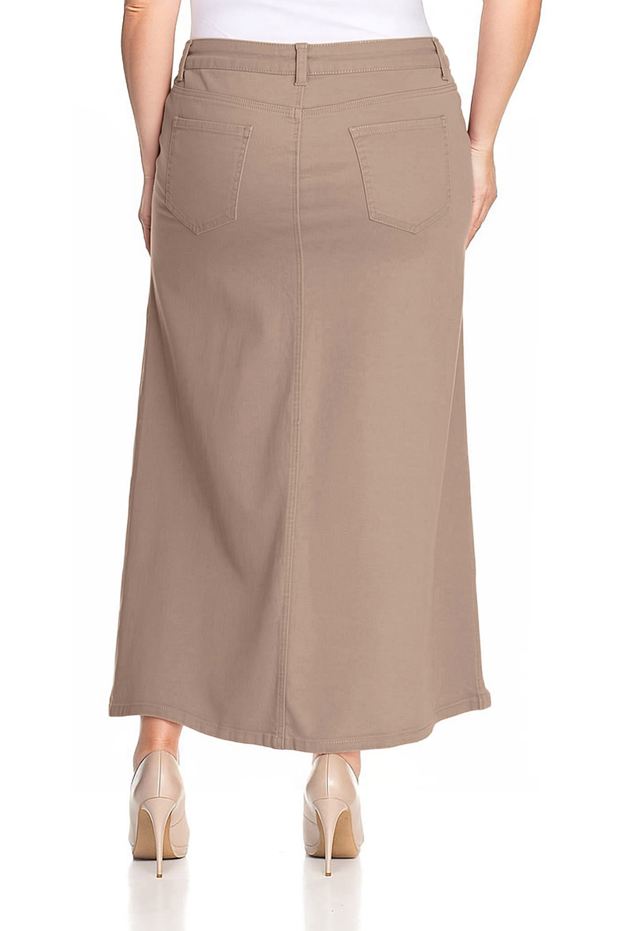 Denim Long Skirt Plus Size