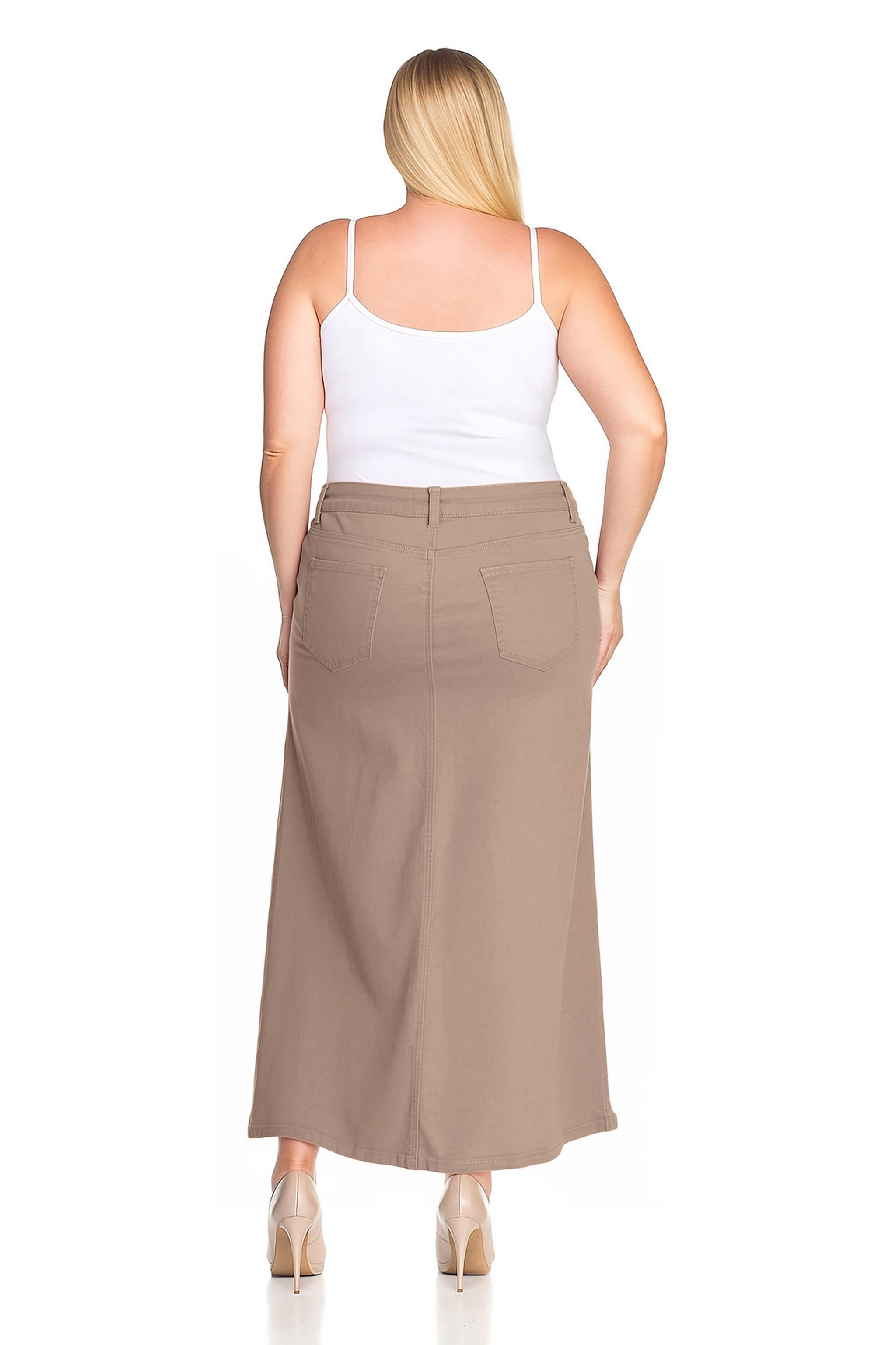 Denim Long Skirt Plus Size