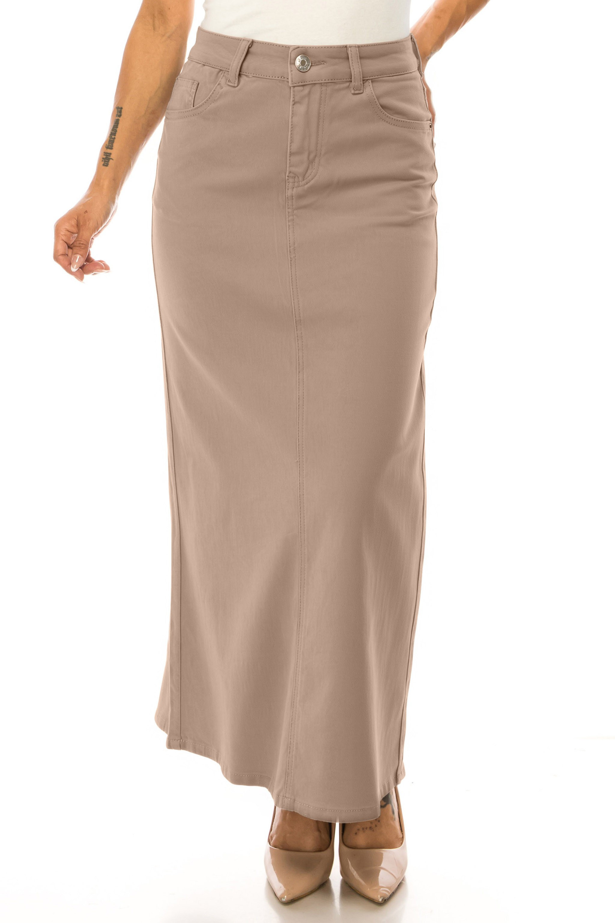 Denim Long Skirt