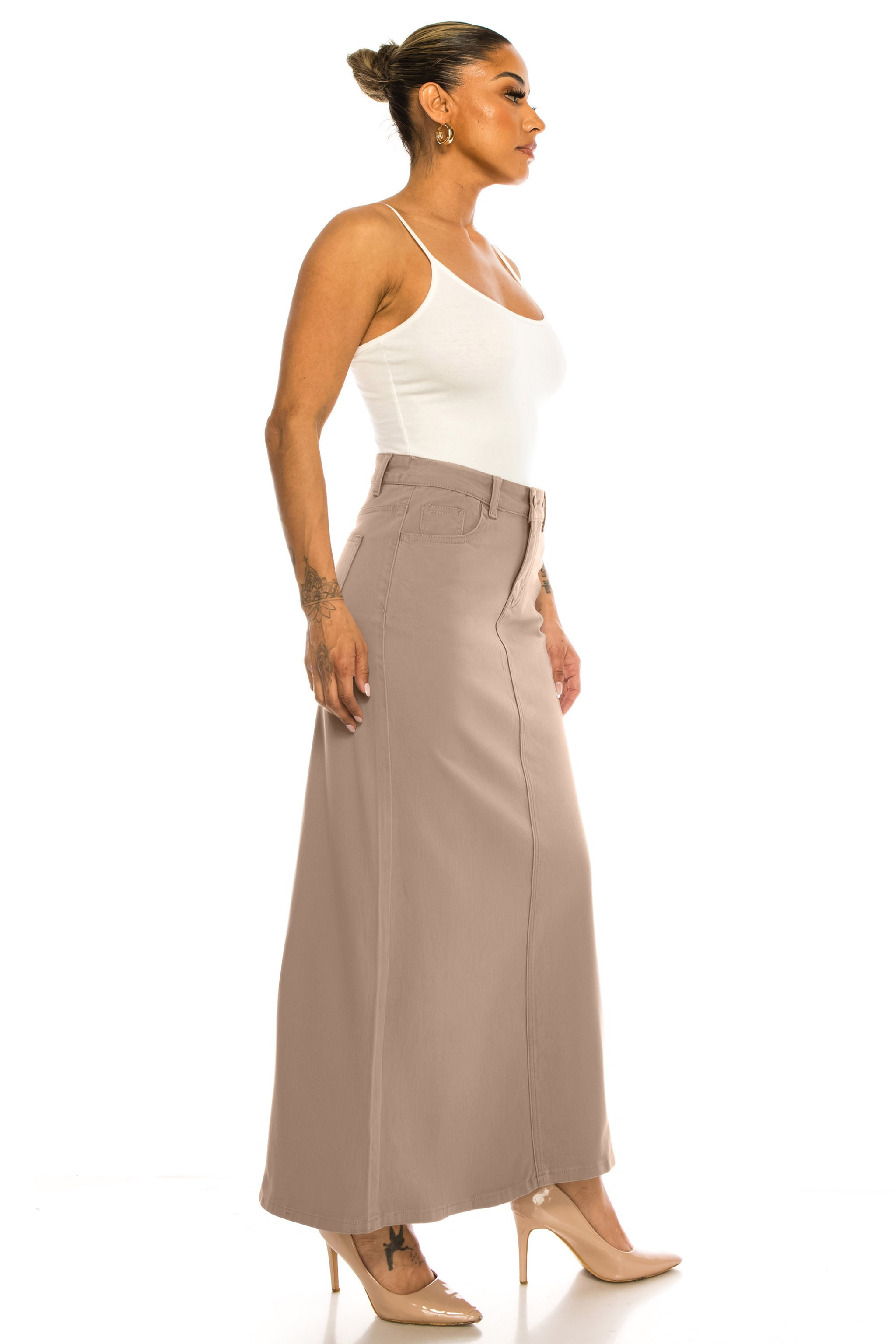 Denim Long Skirt