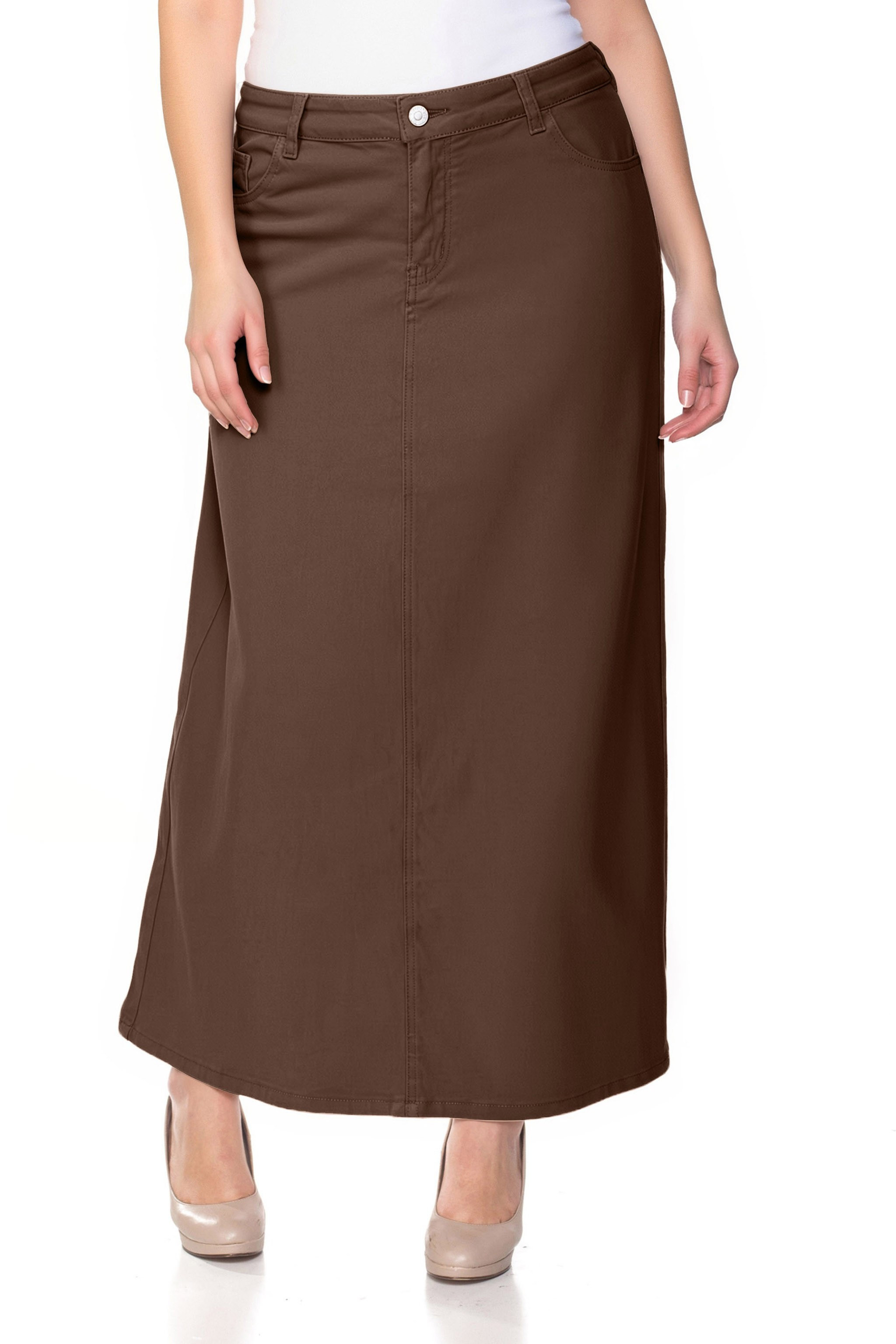 Denim Long Skirt Plus Size