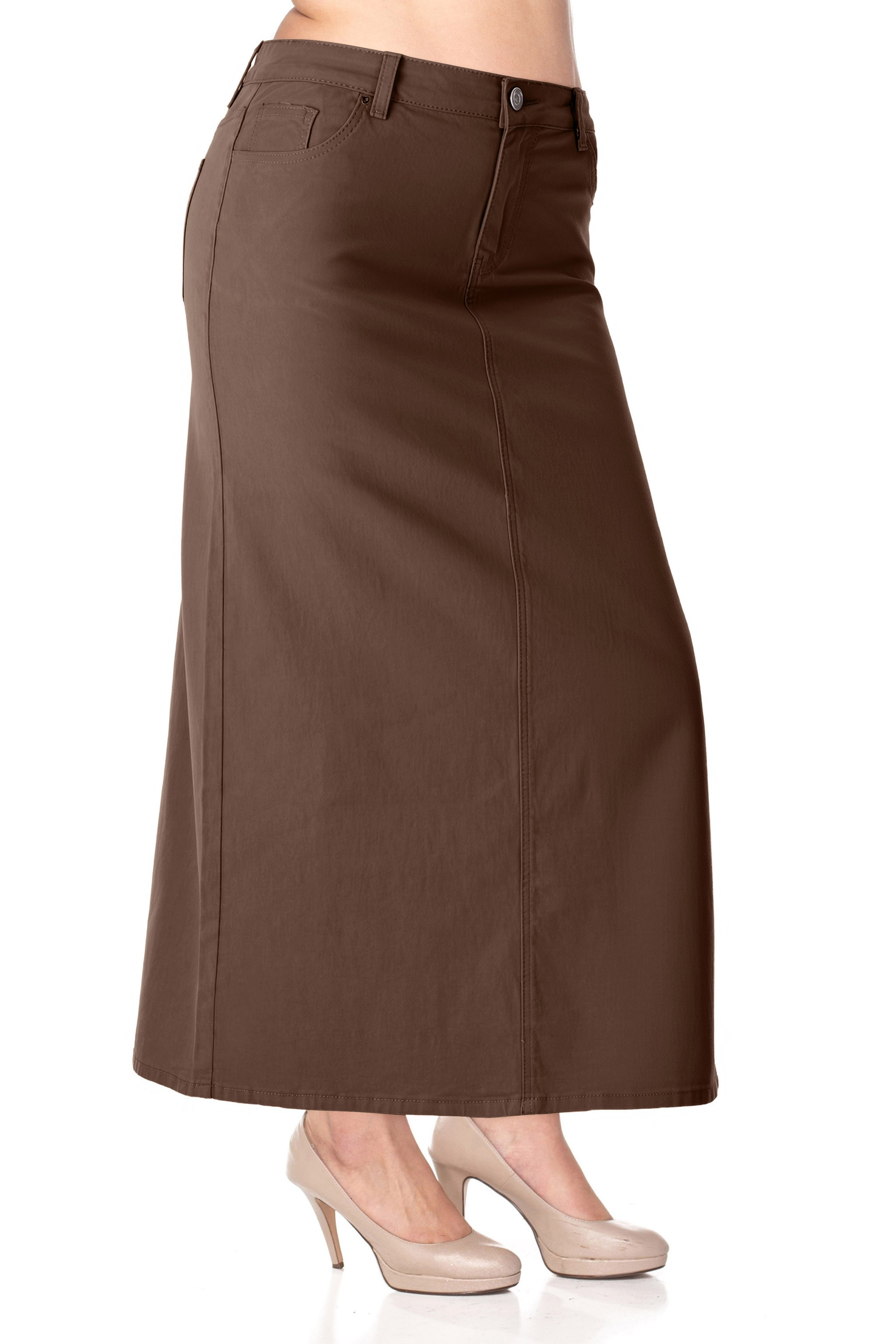 Denim Long Skirt Plus Size